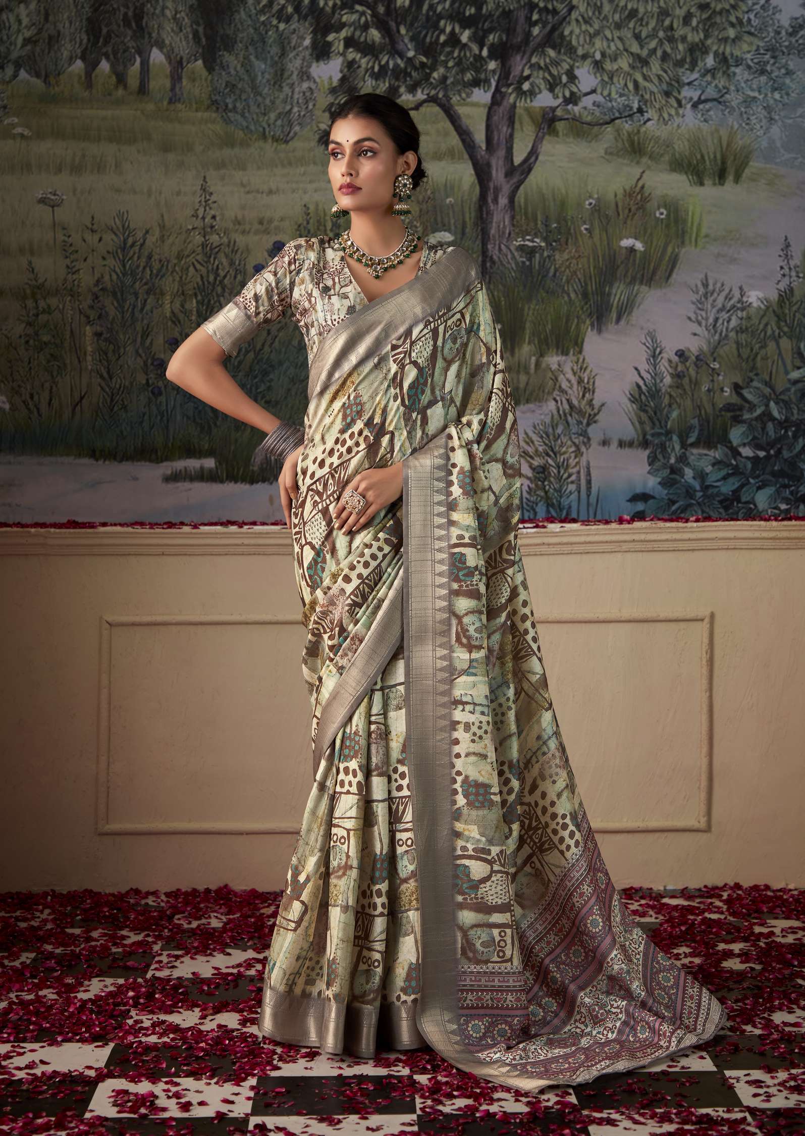 Rajpath Shimoni Latest Printed Handloom Silk Saree