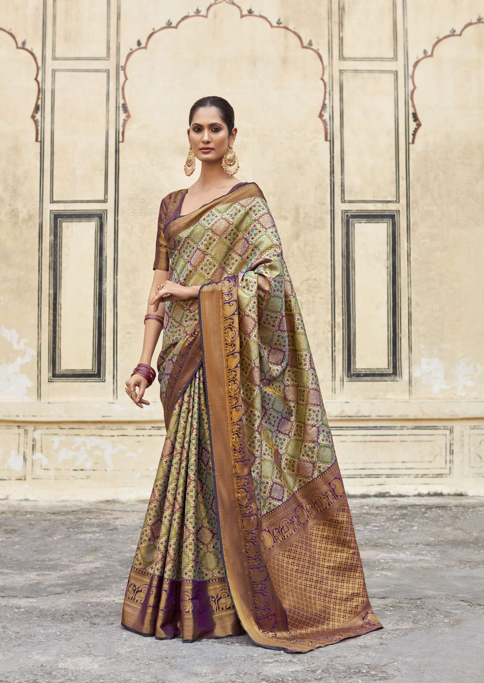 Rajpath Varnam Wedding Wear Zari Weaving Fancy Silk Saree