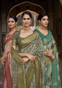 Rajpath Rashmika Designer Printed Handloom Silk Saree