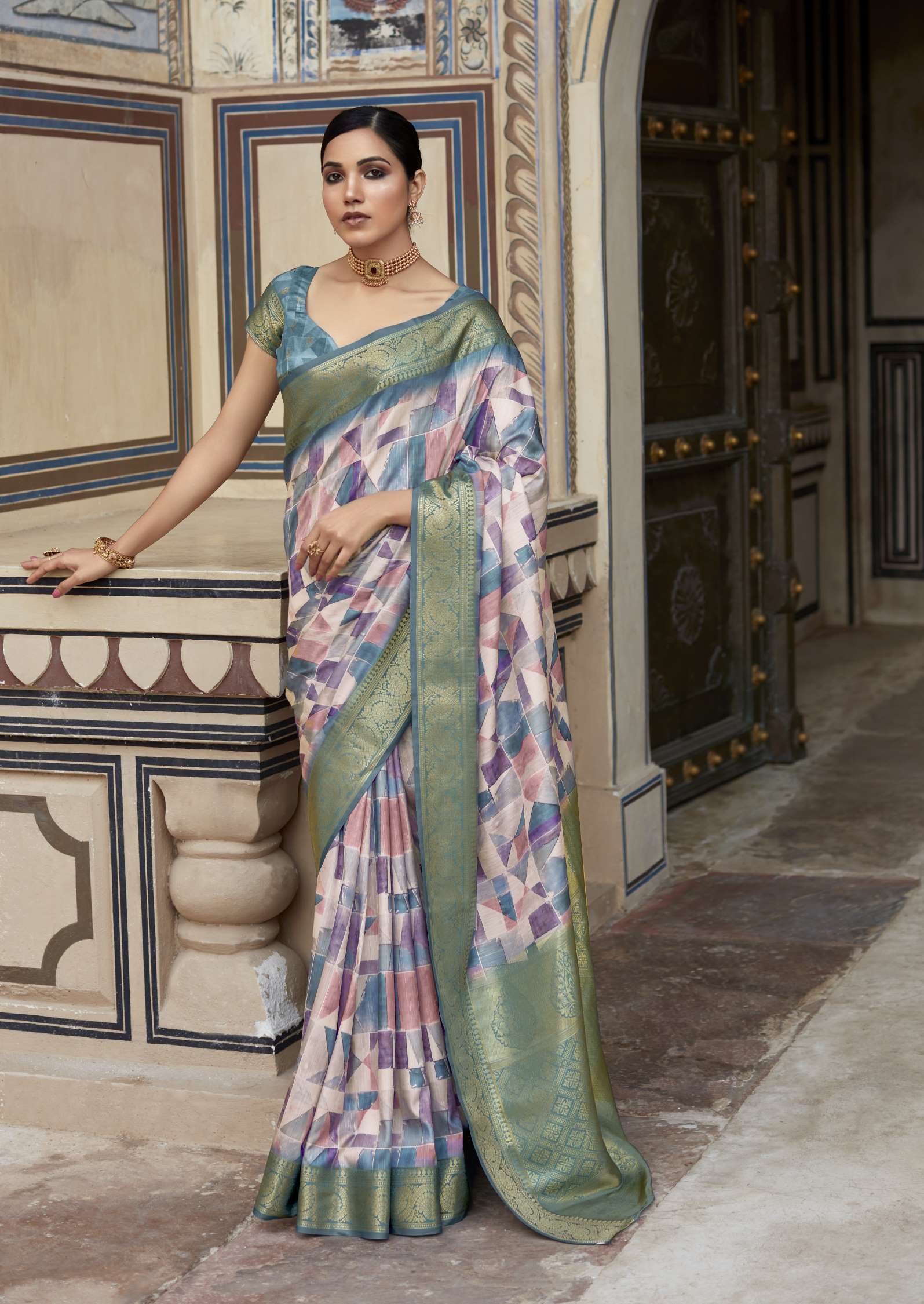 Rajpath Rashmika Designer Printed Handloom Silk Saree
