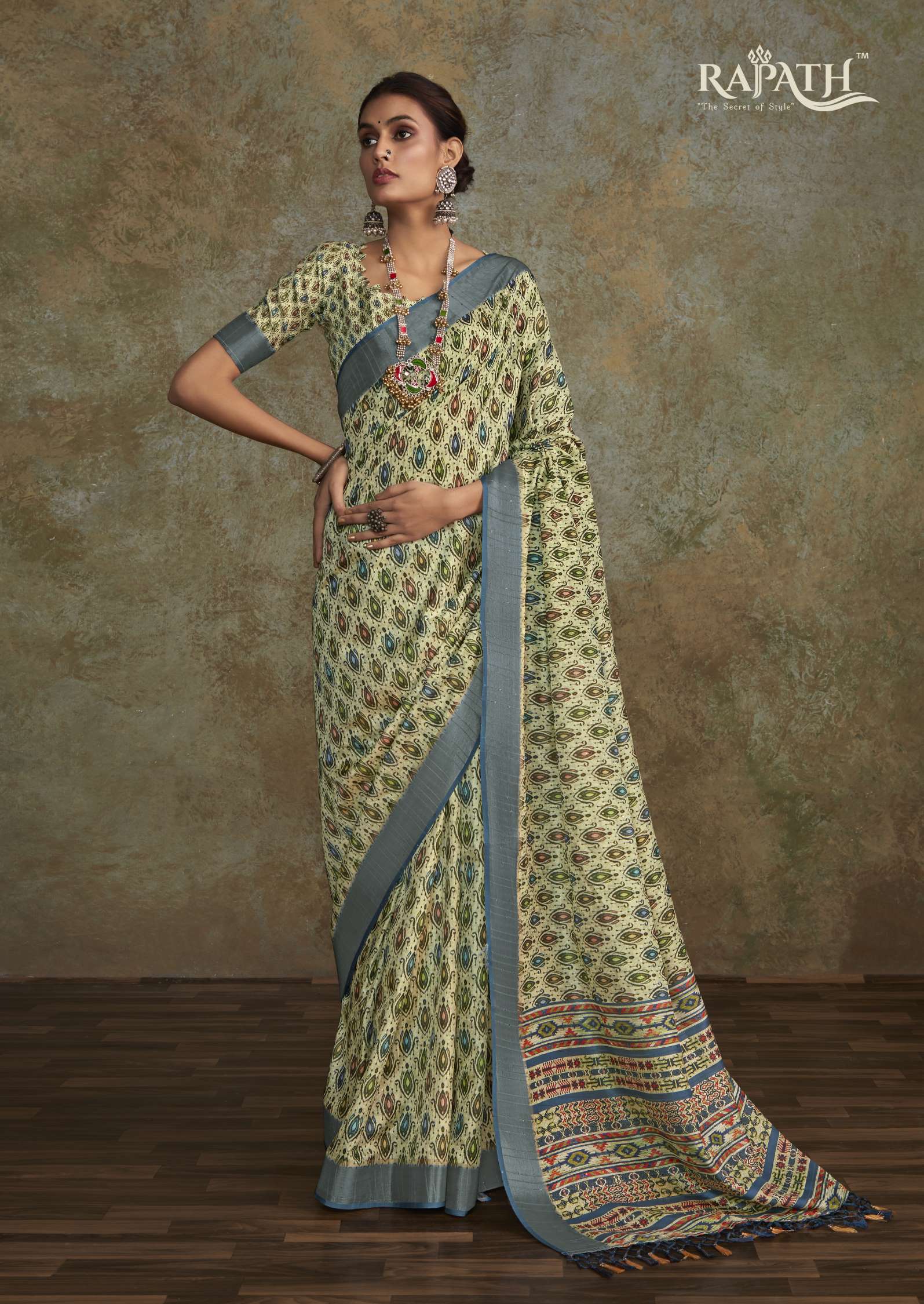Rajpath Ritika Designer Printed Handloom Silk Saree