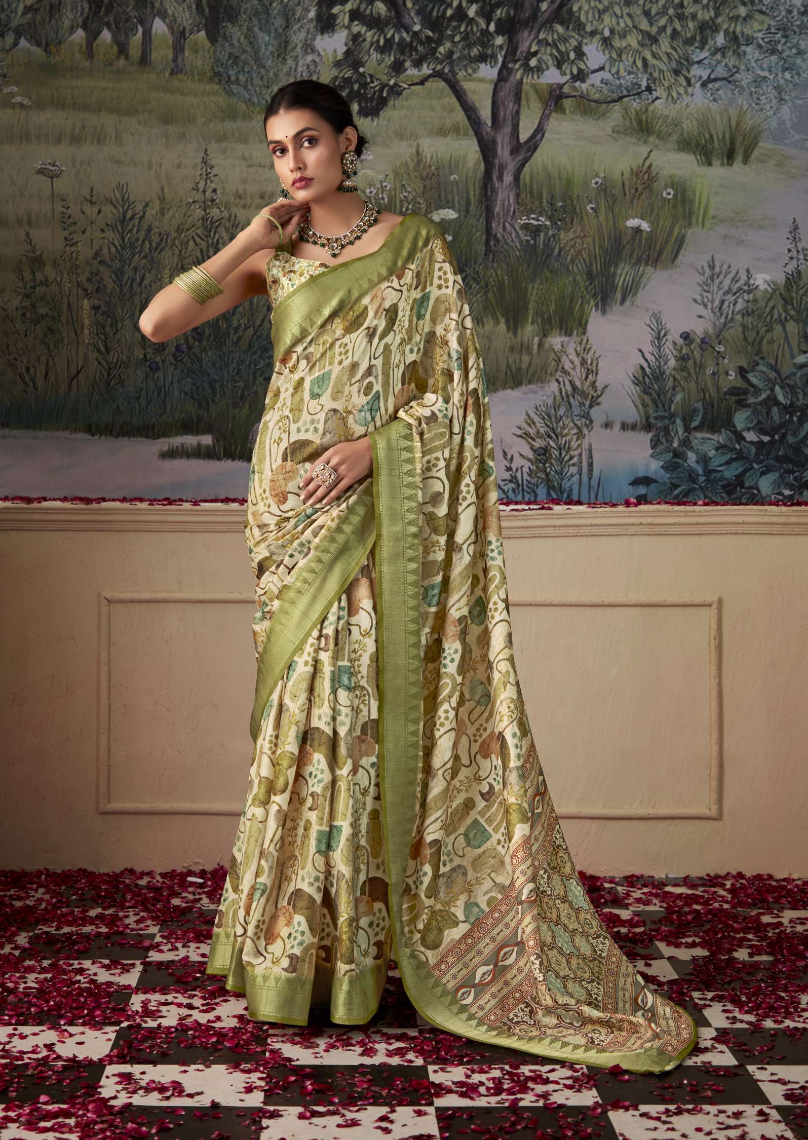 Rajpath Shimoni Latest Printed Handloom Silk Saree