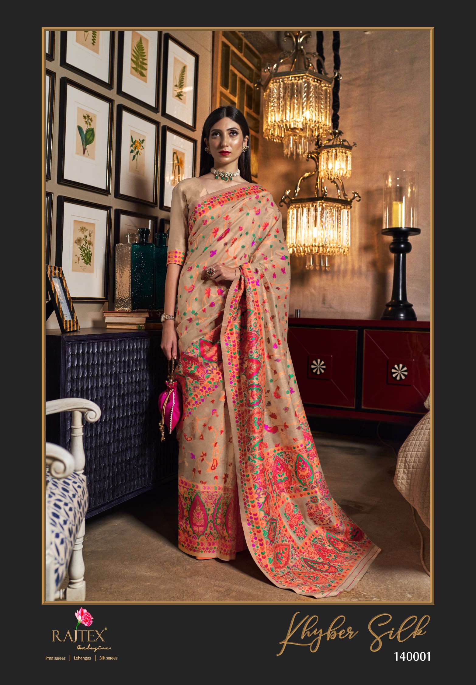 Rajtex Khyber Weaving Kashmiri Handloom Silk Saree