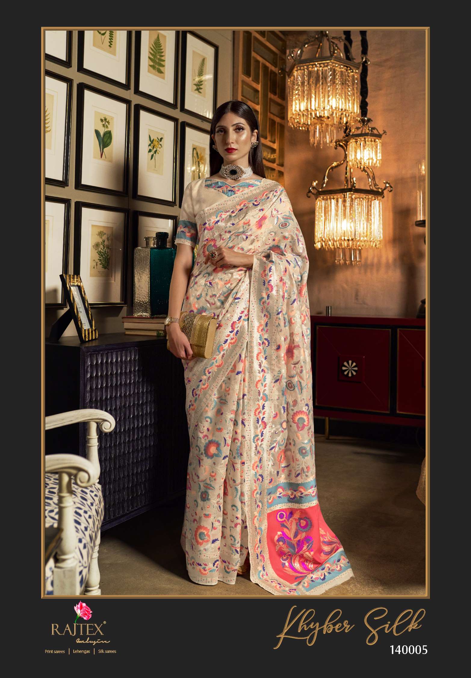 Rajtex Khyber Weaving Kashmiri Handloom Silk Saree