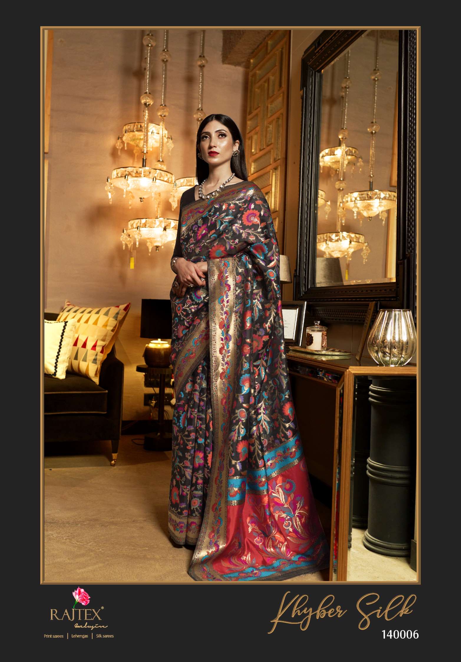 Rajtex Khyber Weaving Kashmiri Handloom Silk Saree