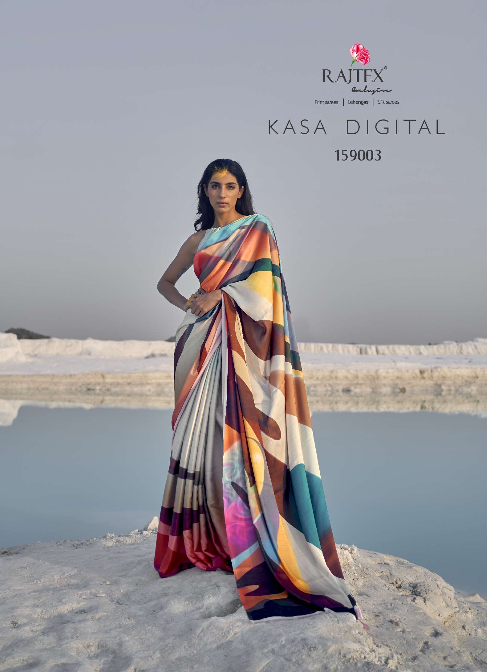 Rajtex Kasa Digital Printed Soft Crepe Saree