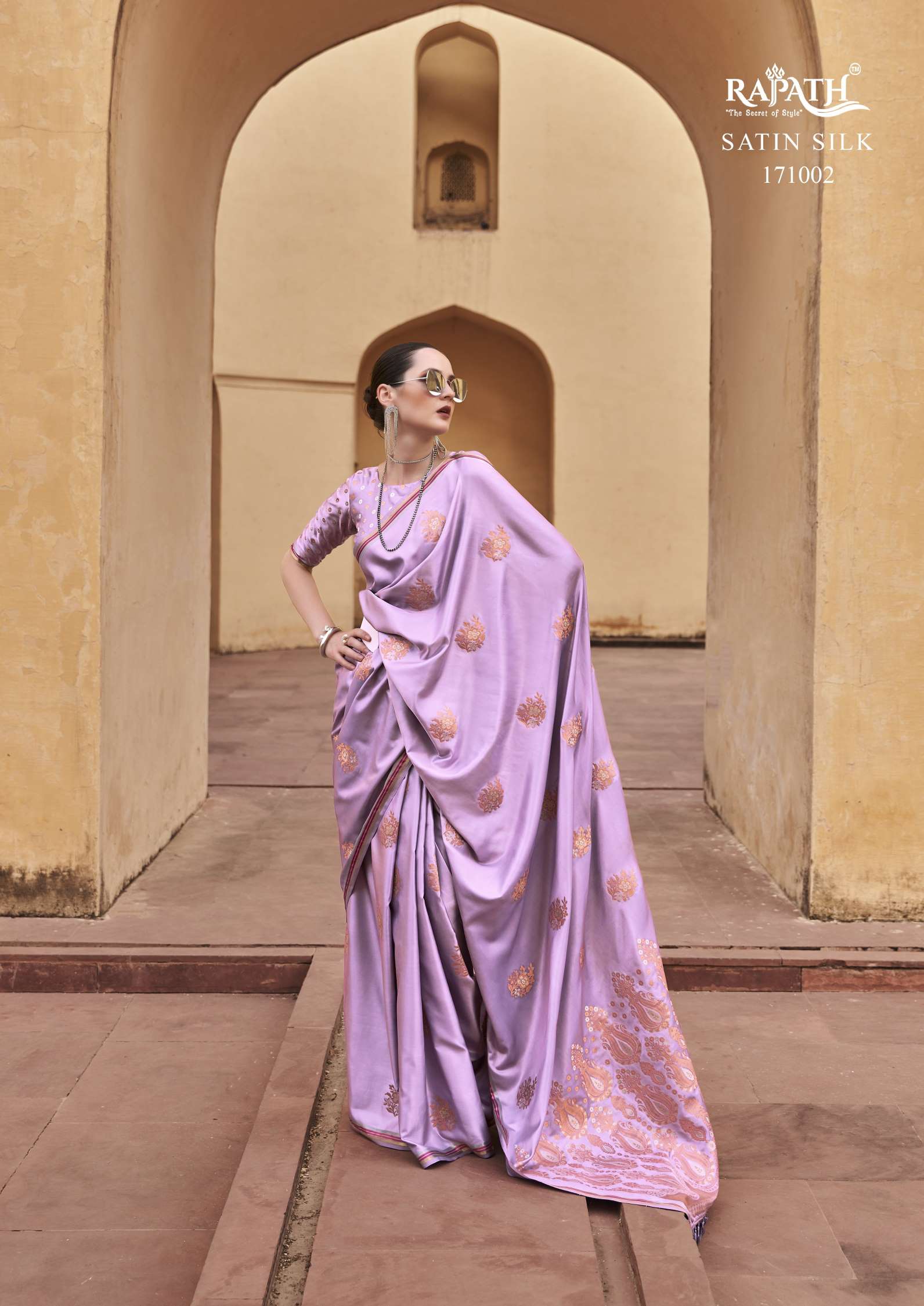 Rajpath Tathastu Fancy Pure Satin Silk Saree