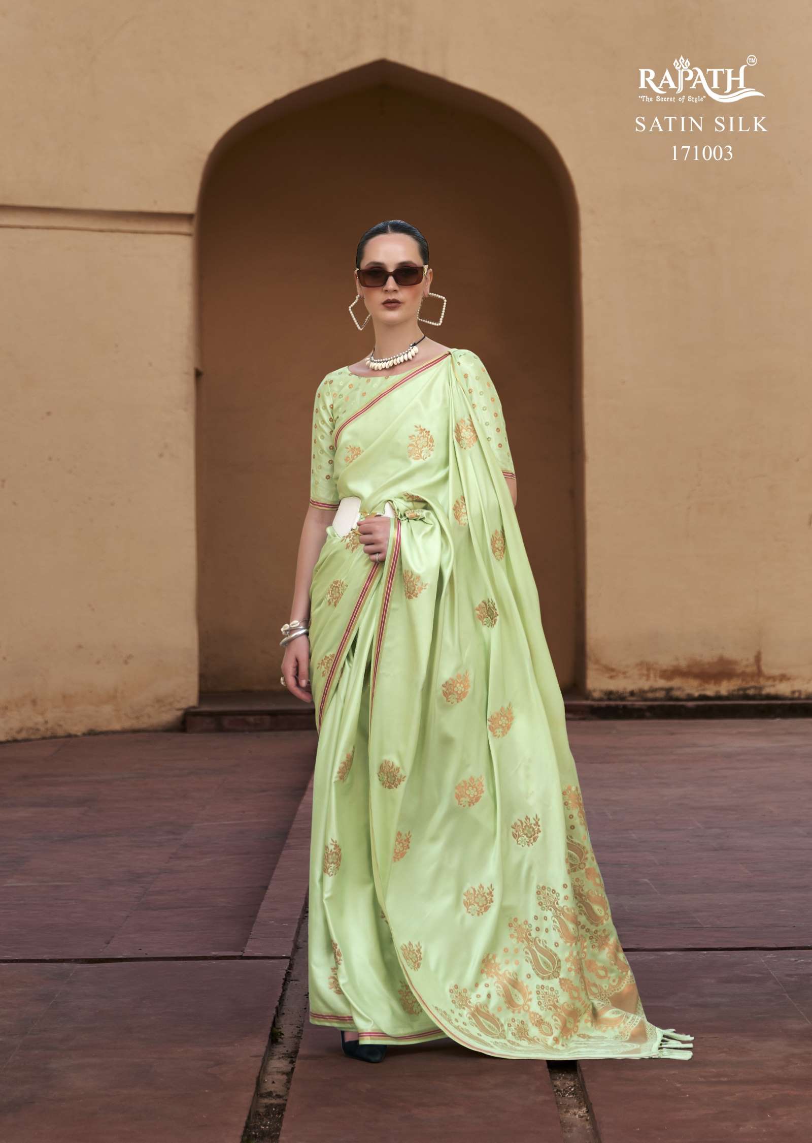 Rajpath Tathastu Fancy Pure Satin Silk Saree