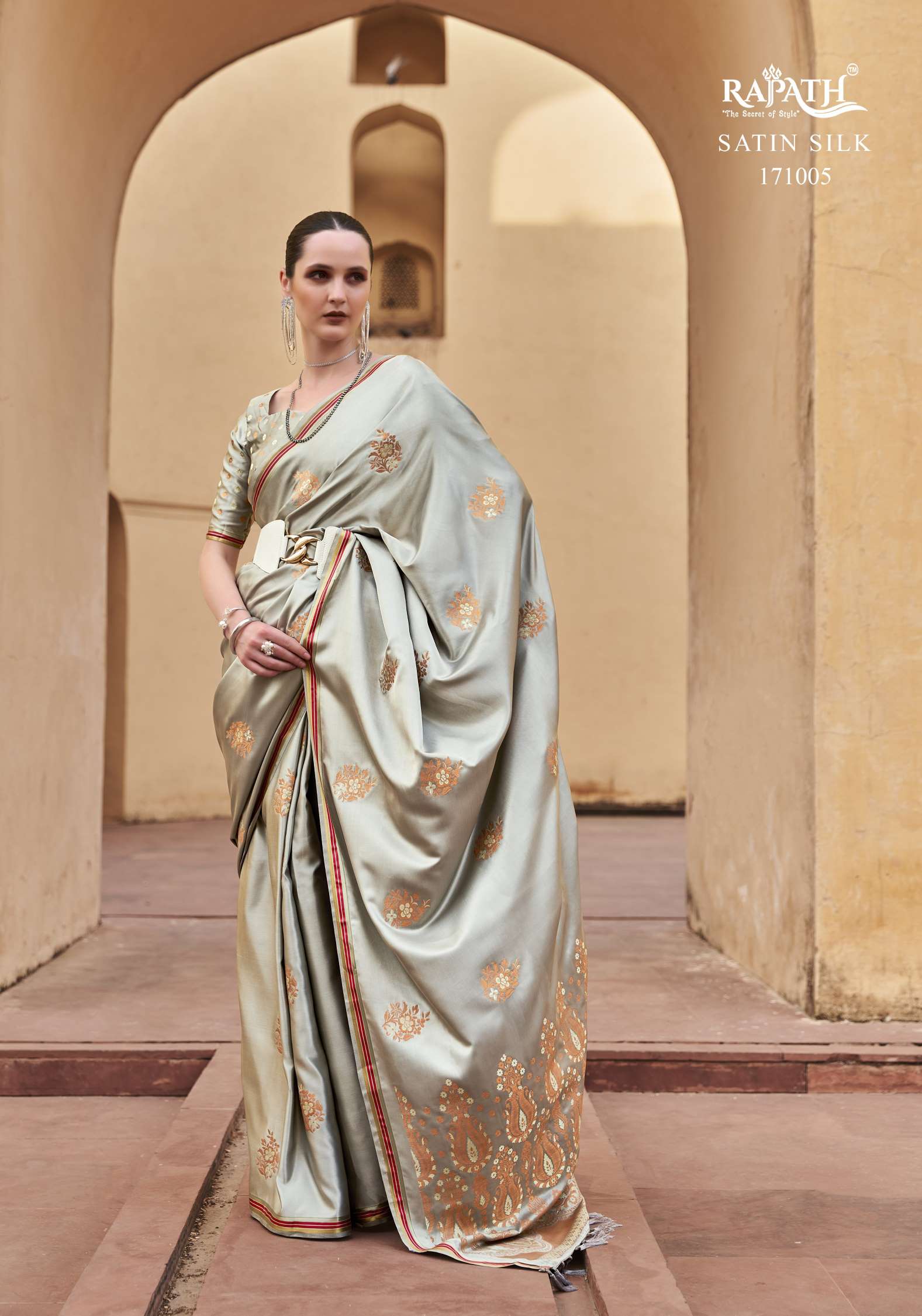 Rajpath Tathastu Fancy Pure Satin Silk Saree