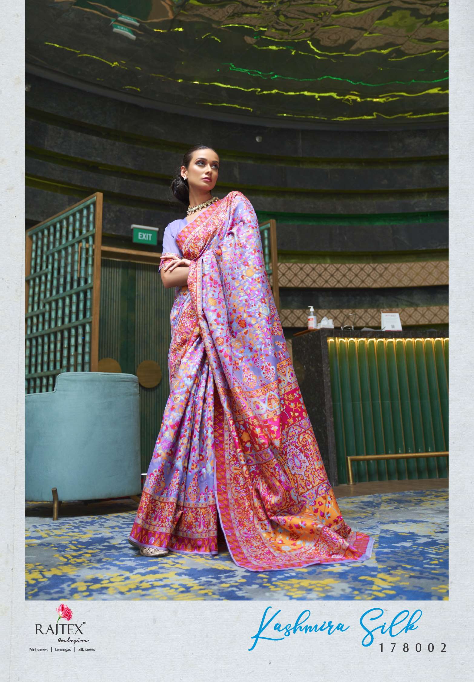 Rajtex Kashmira Kashmiri Handloom Weaving Silk Saree