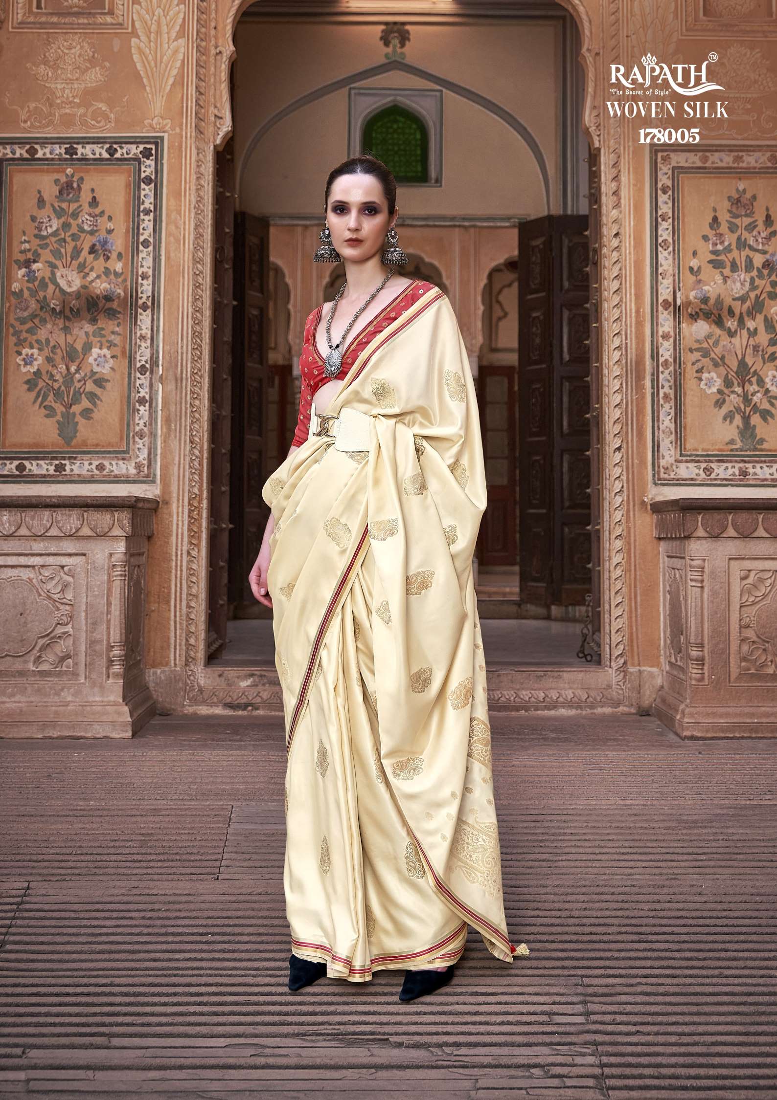 Rajpath Neha Designer Pure Satin Silk Saree