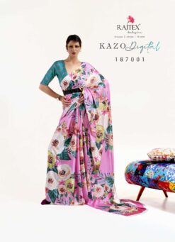 Rajtex Kazo Digital Printed Soft Crepe Saree