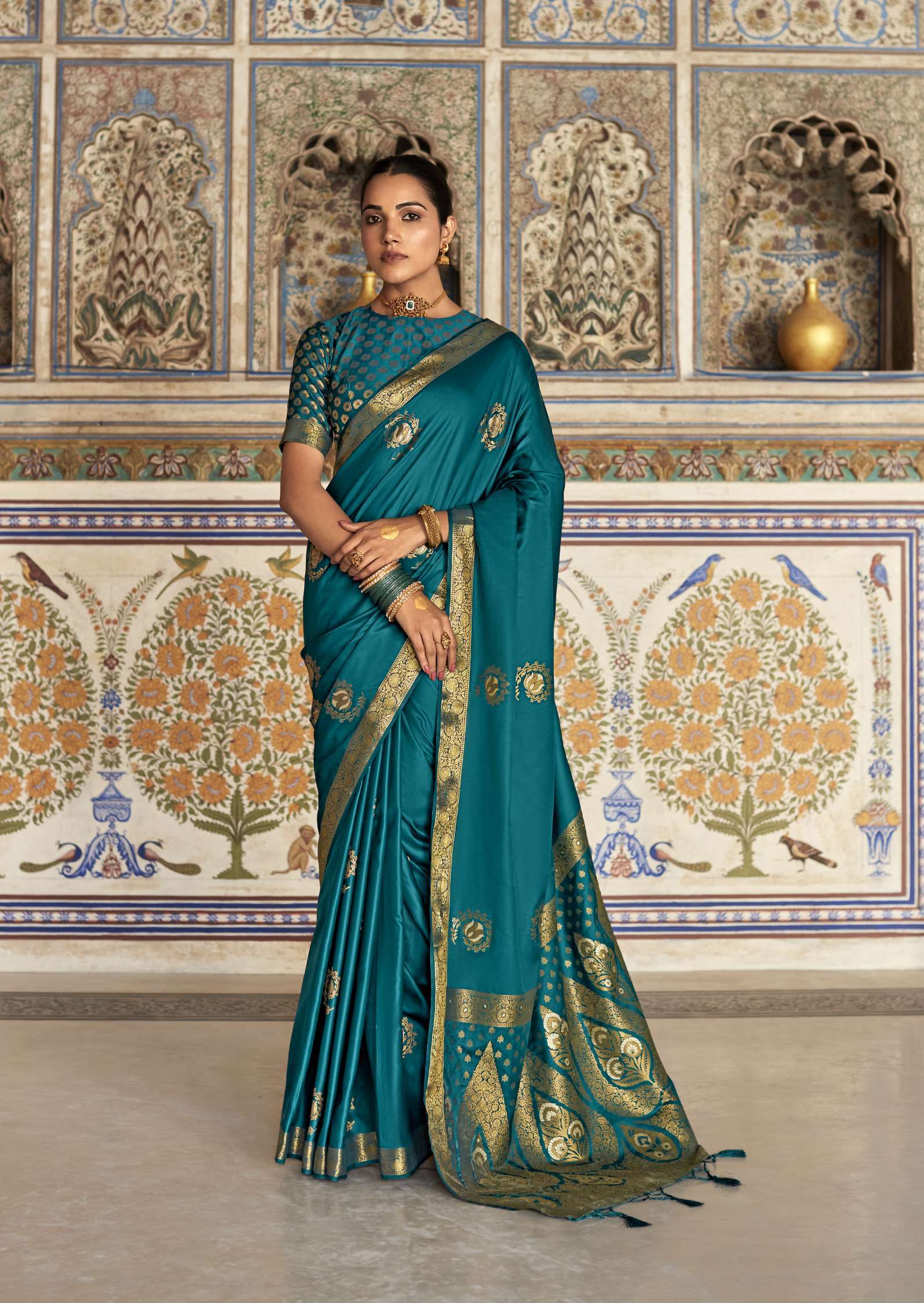 Rajpath Heritage Latest Designer Pure Satin Silk Saree