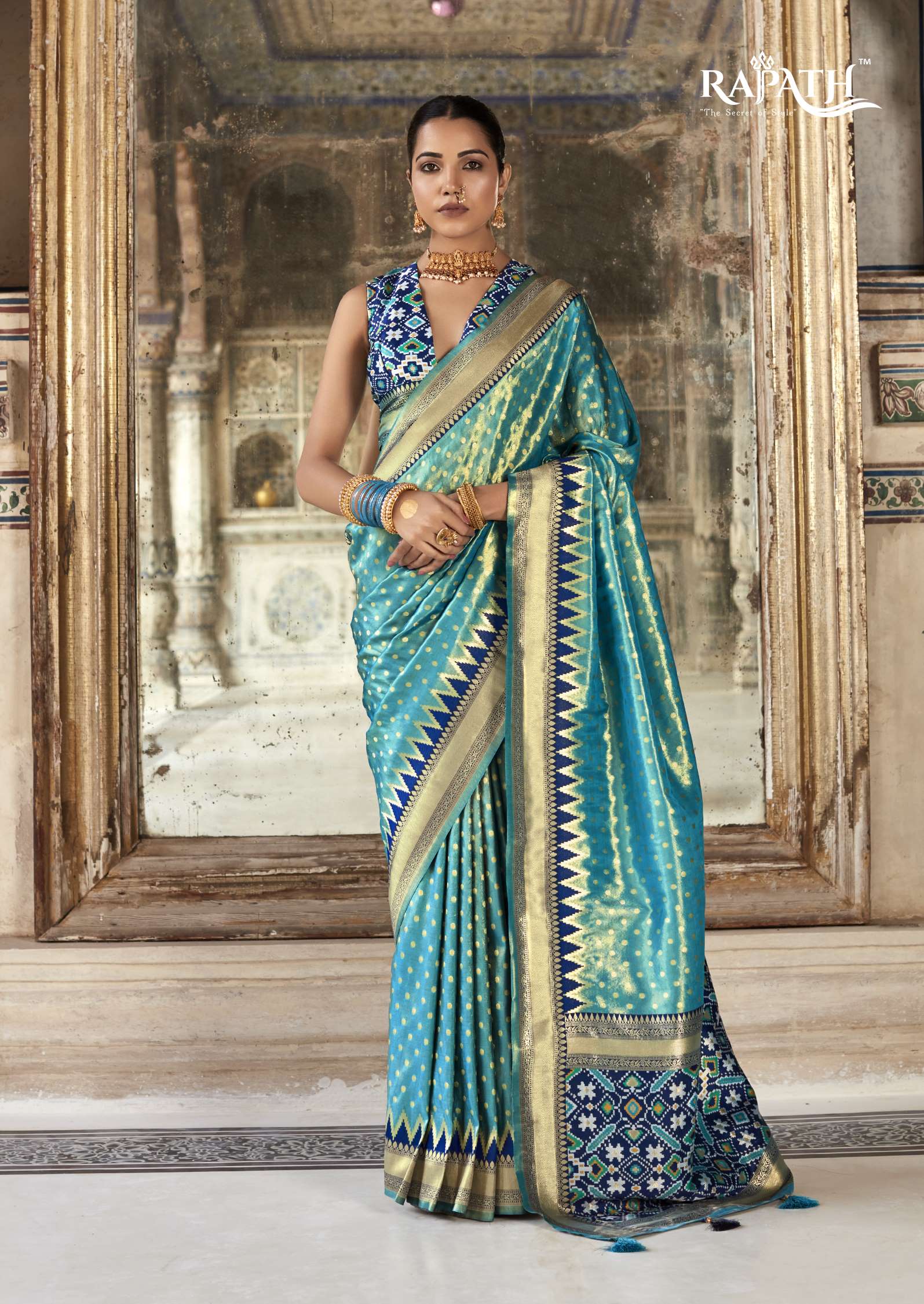 Rajpath Tulip Designer Banarasi Tissue Silk Latest Saree