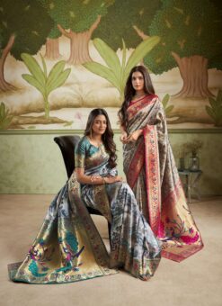 Rajpath Ladies Digital Printed Banarasi Paithani Saree