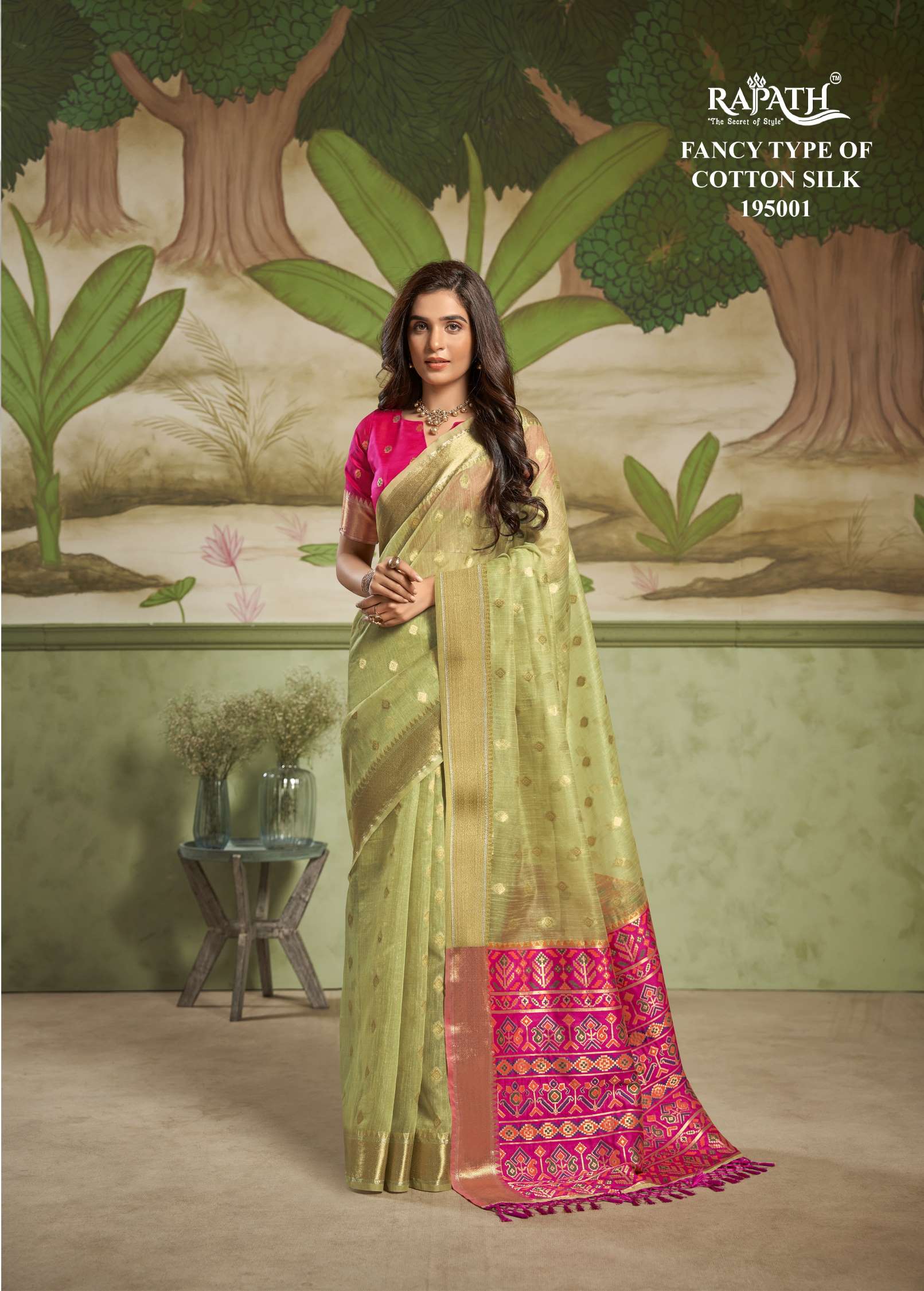 Rajpath Varalaxmi Zari Weaving Cotton Silk Saree