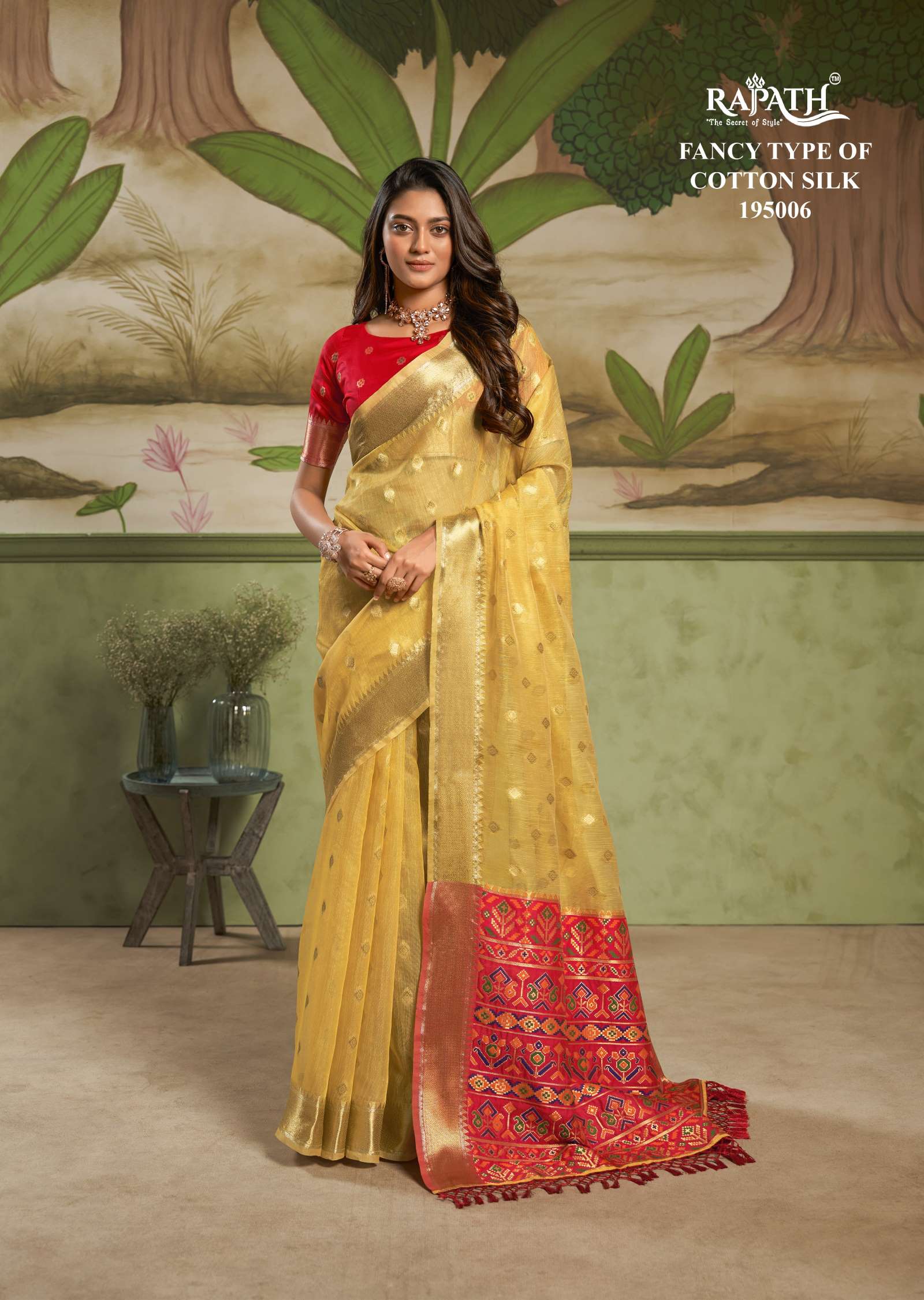 Rajpath Varalaxmi Zari Weaving Cotton Silk Saree