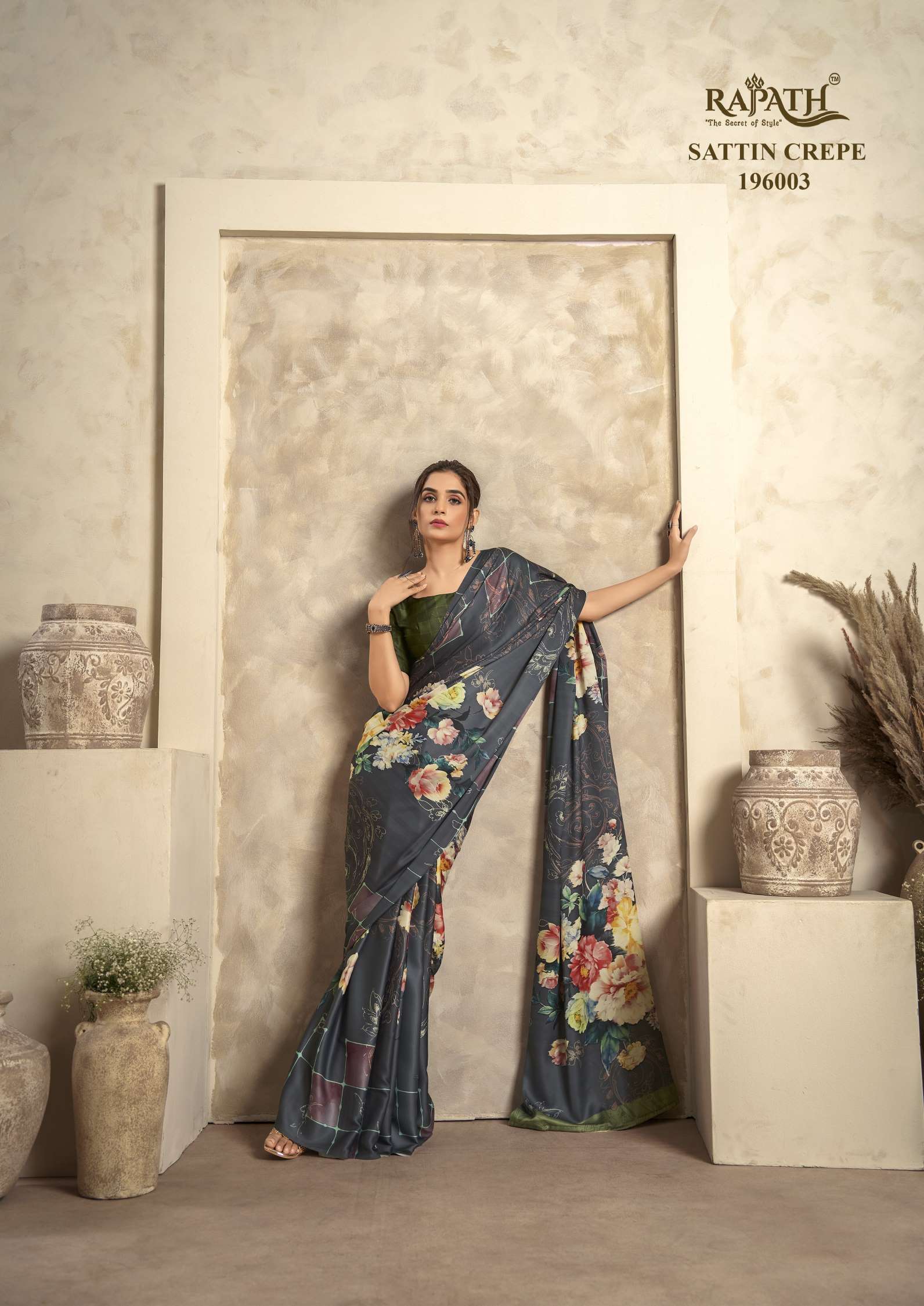 Rajpath Winter Look Digital Printed Crepe Silk Saree