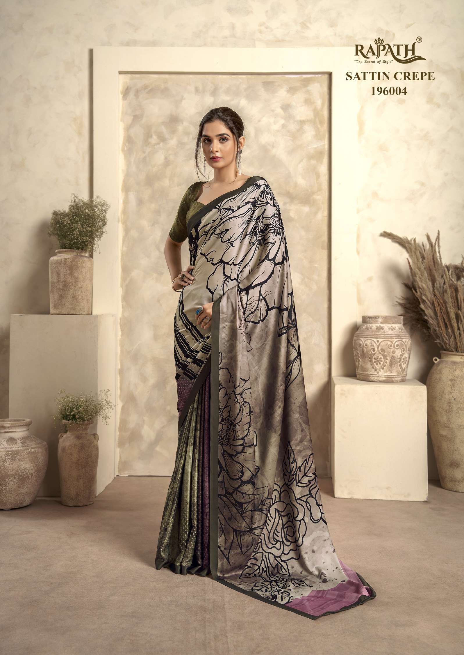 Rajpath Winter Look Digital Printed Crepe Silk Saree