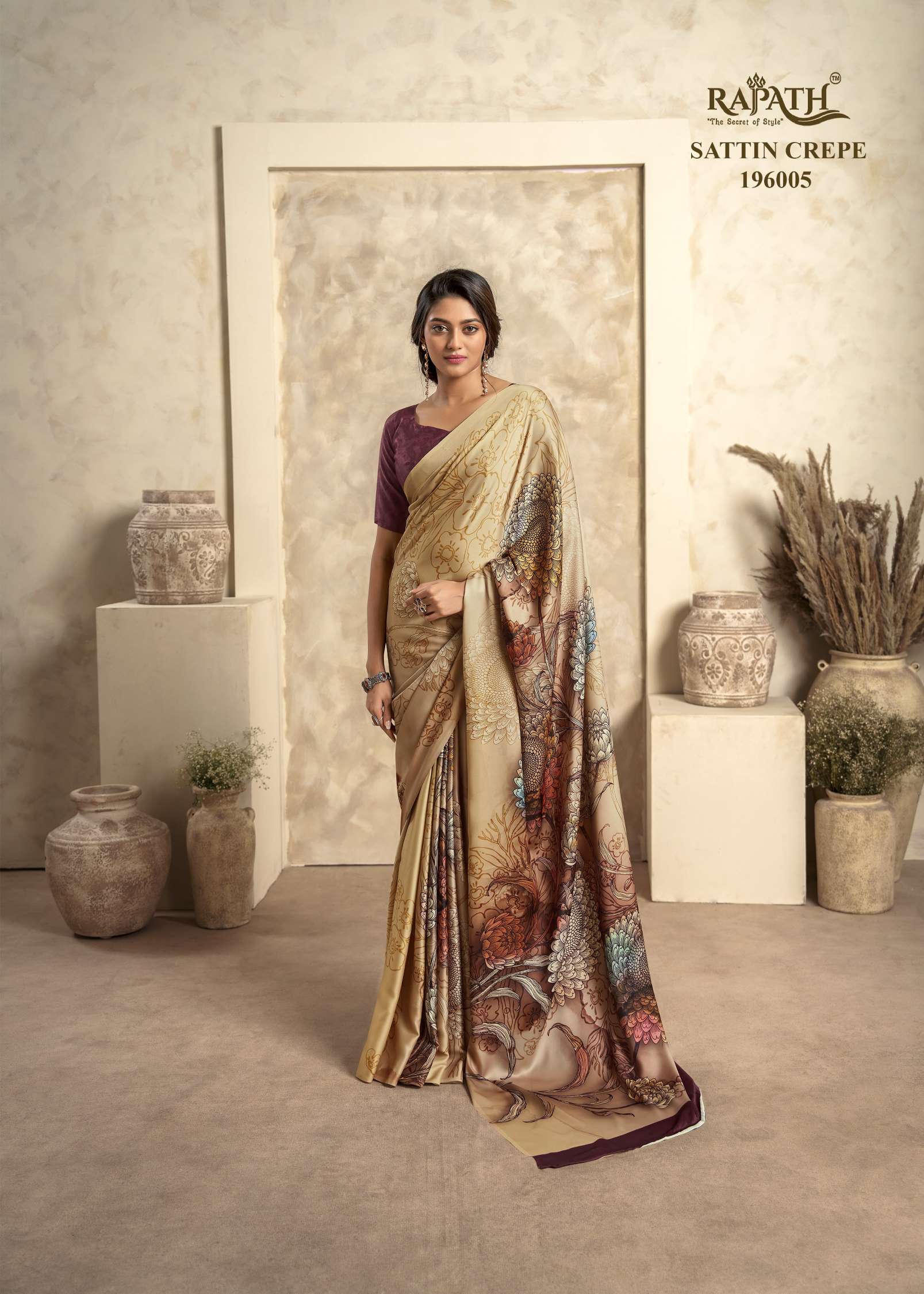 Rajpath Winter Look Digital Printed Crepe Silk Saree