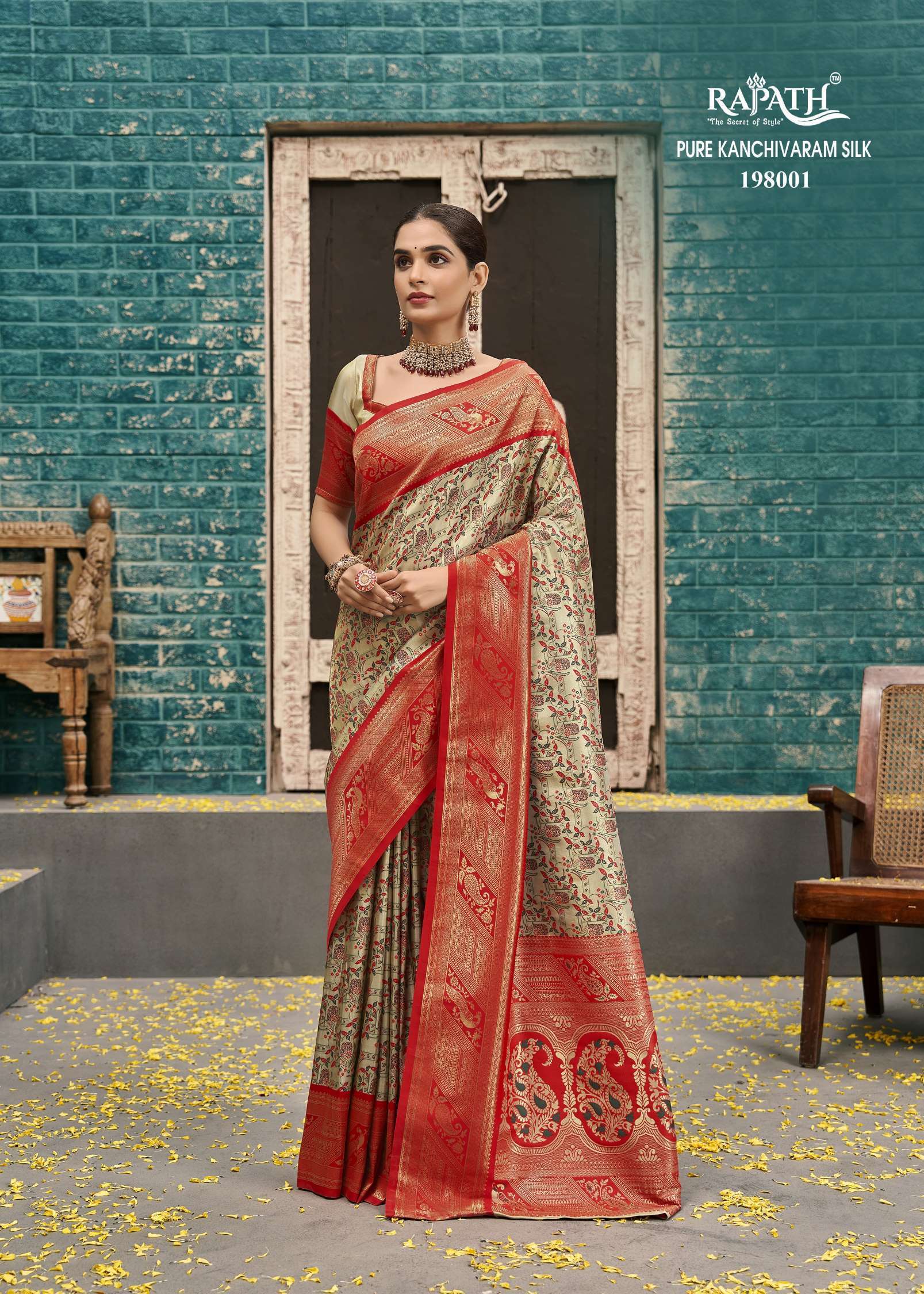 Sumshy Chandrama Jacquard Kanjivaram Silk Saree