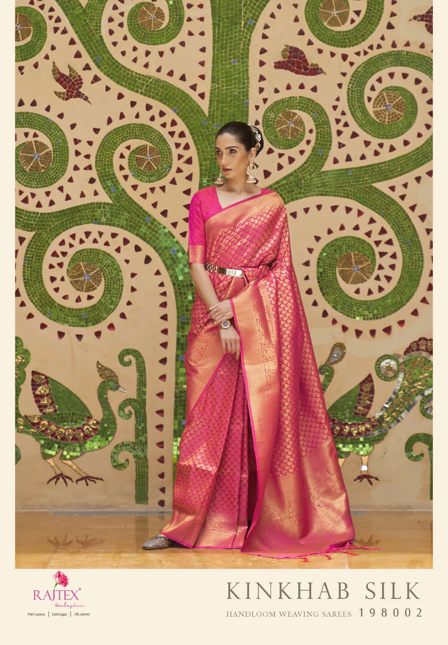 Rajtex Kinkhaab Designer Handloom Weaving Silk Saree