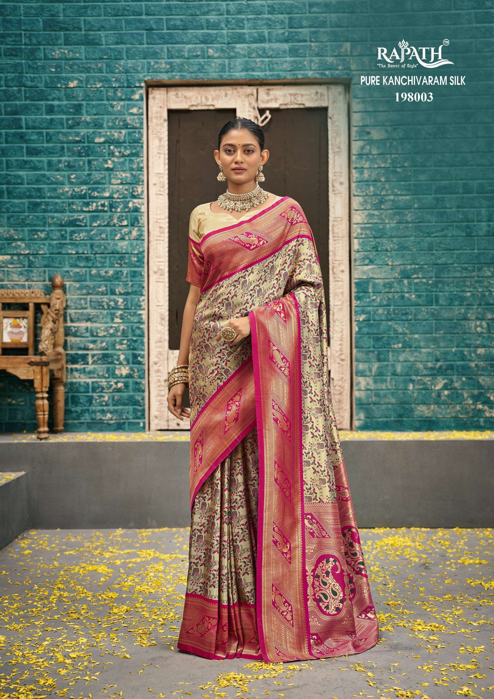 Sumshy Chandrama Jacquard Kanjivaram Silk Saree
