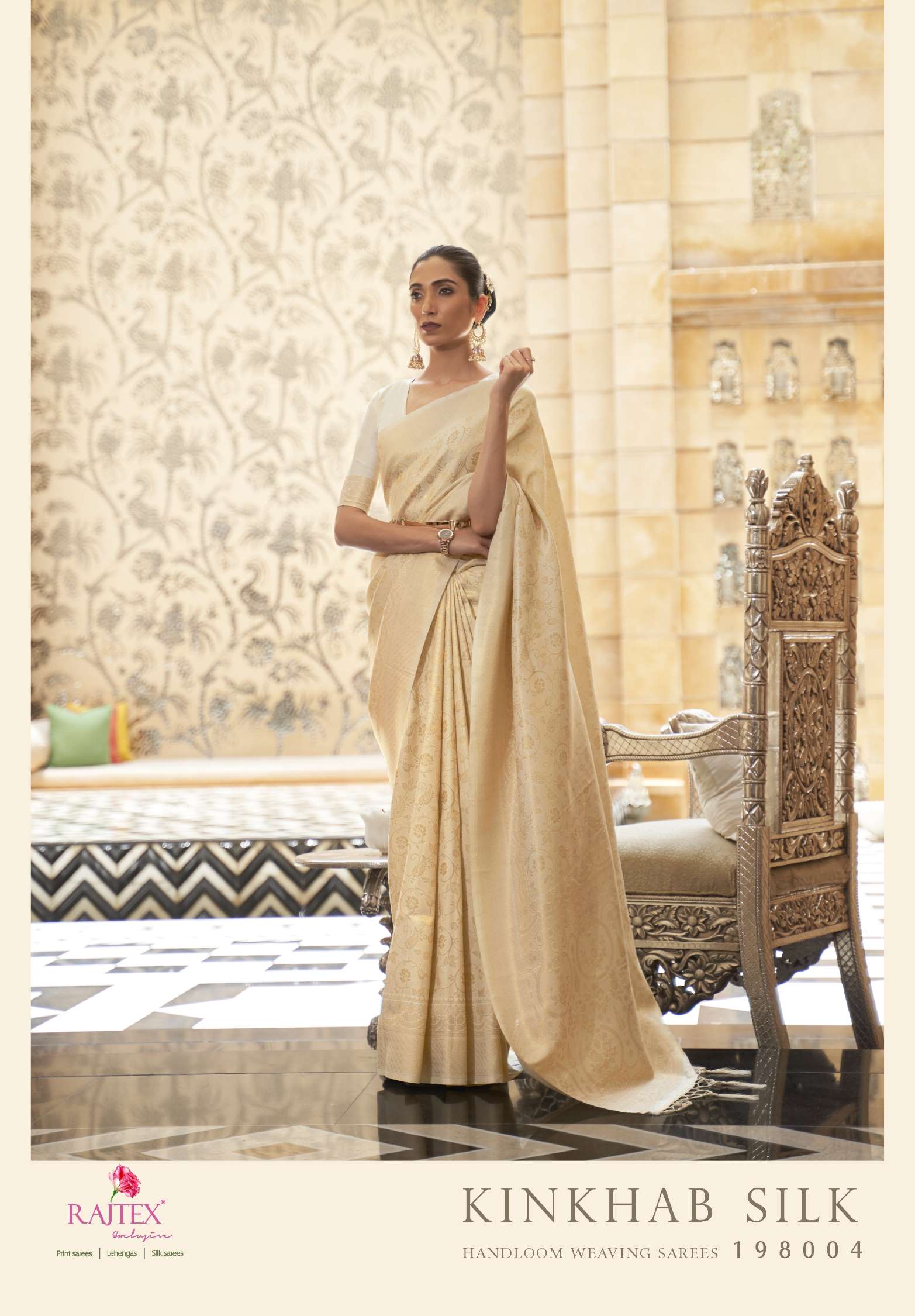 Rajtex Kinkhaab Designer Handloom Weaving Silk Saree