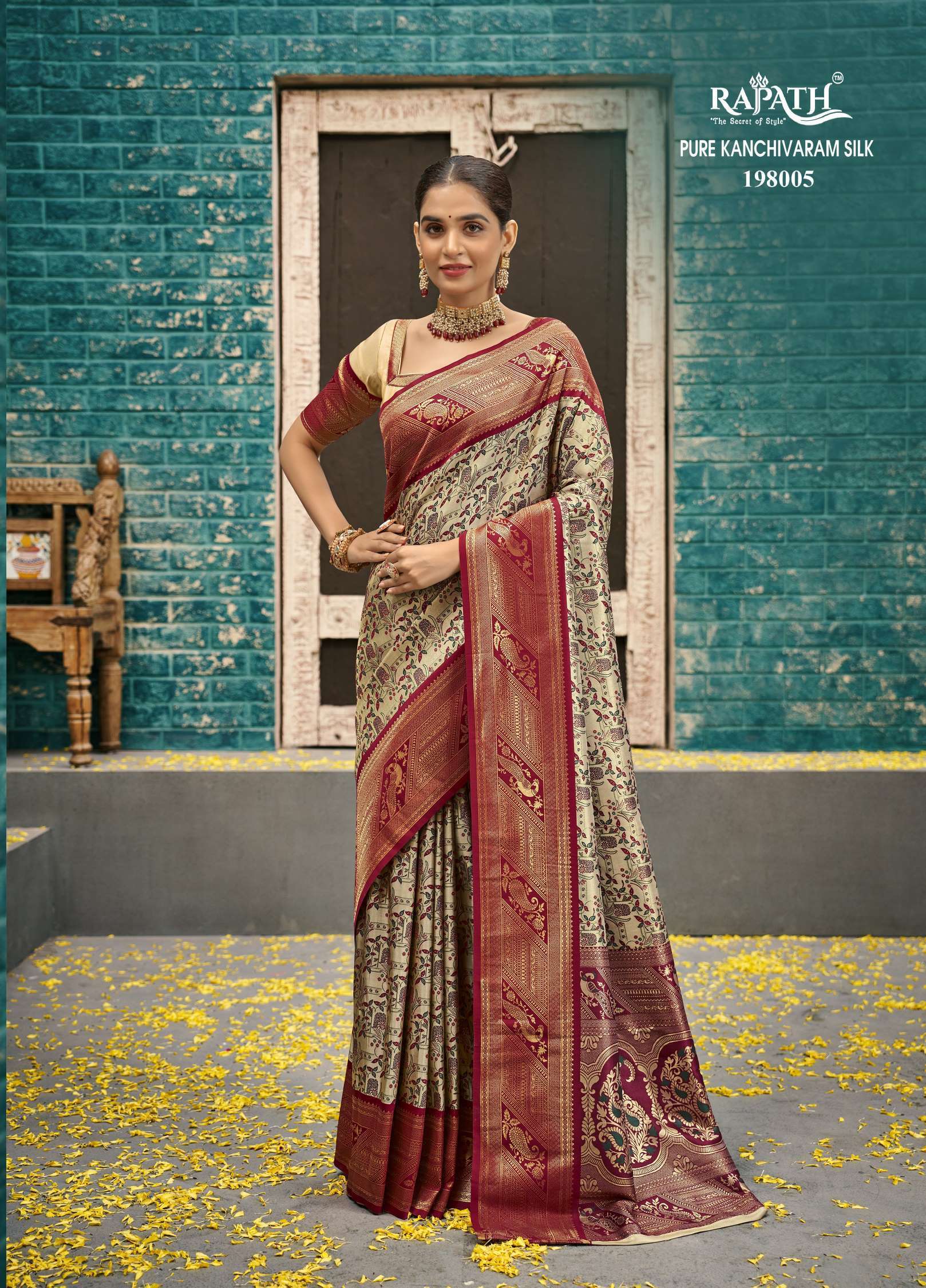 Sumshy Chandrama Jacquard Kanjivaram Silk Saree