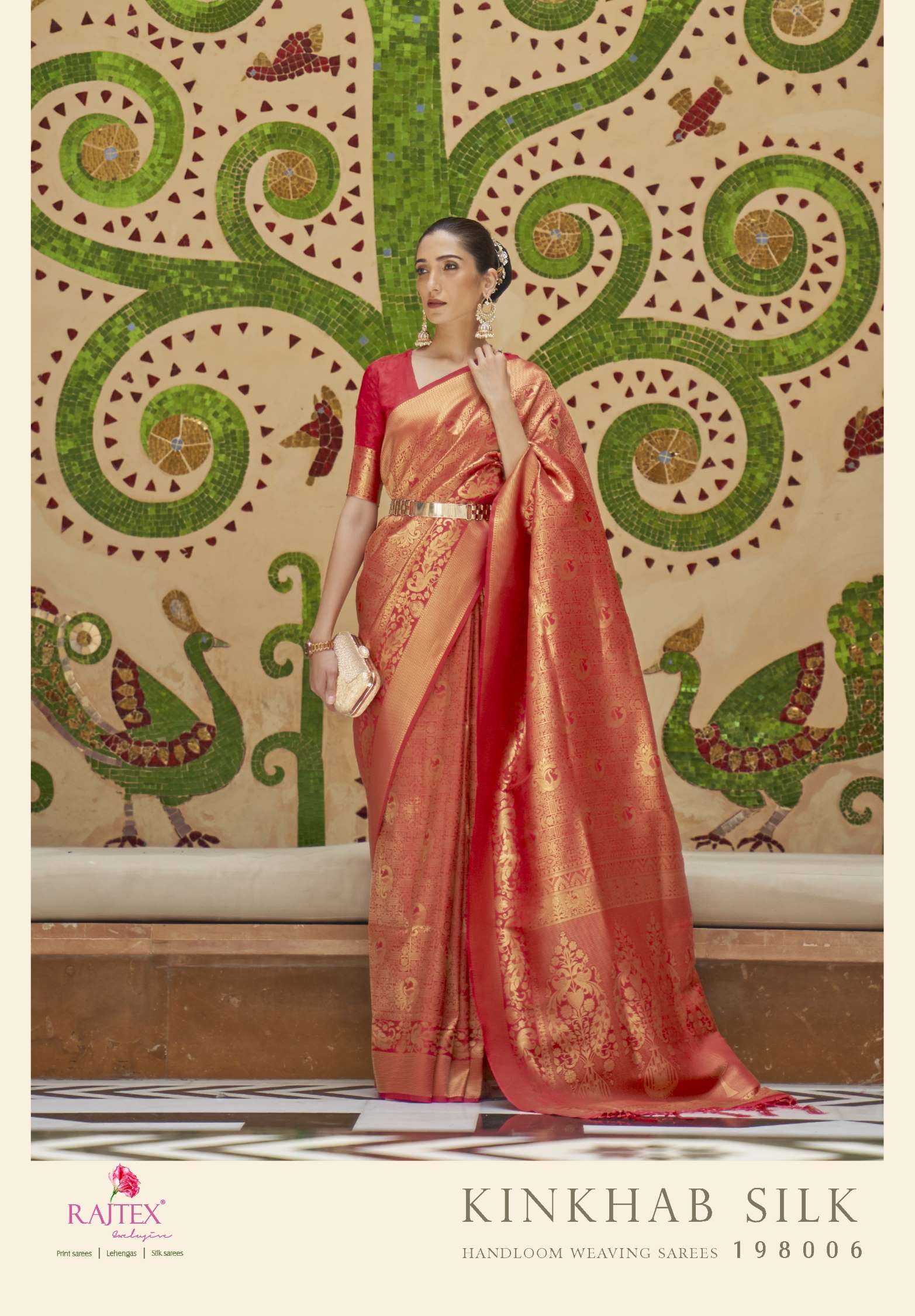 Rajtex Kinkhaab Designer Handloom Weaving Silk Saree