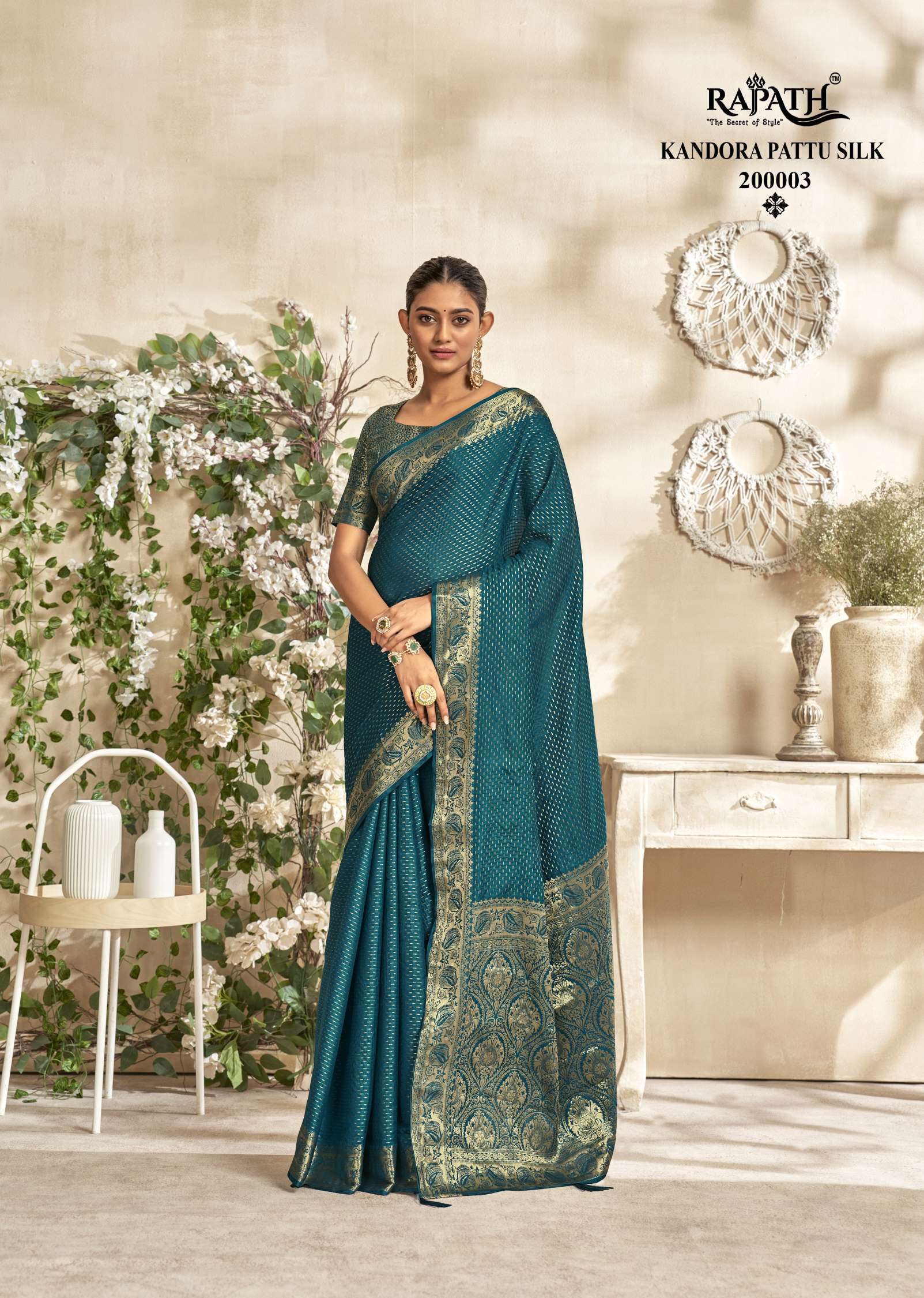 Rajpath Priyamani Jacquard Printed Pattu Silk Saree