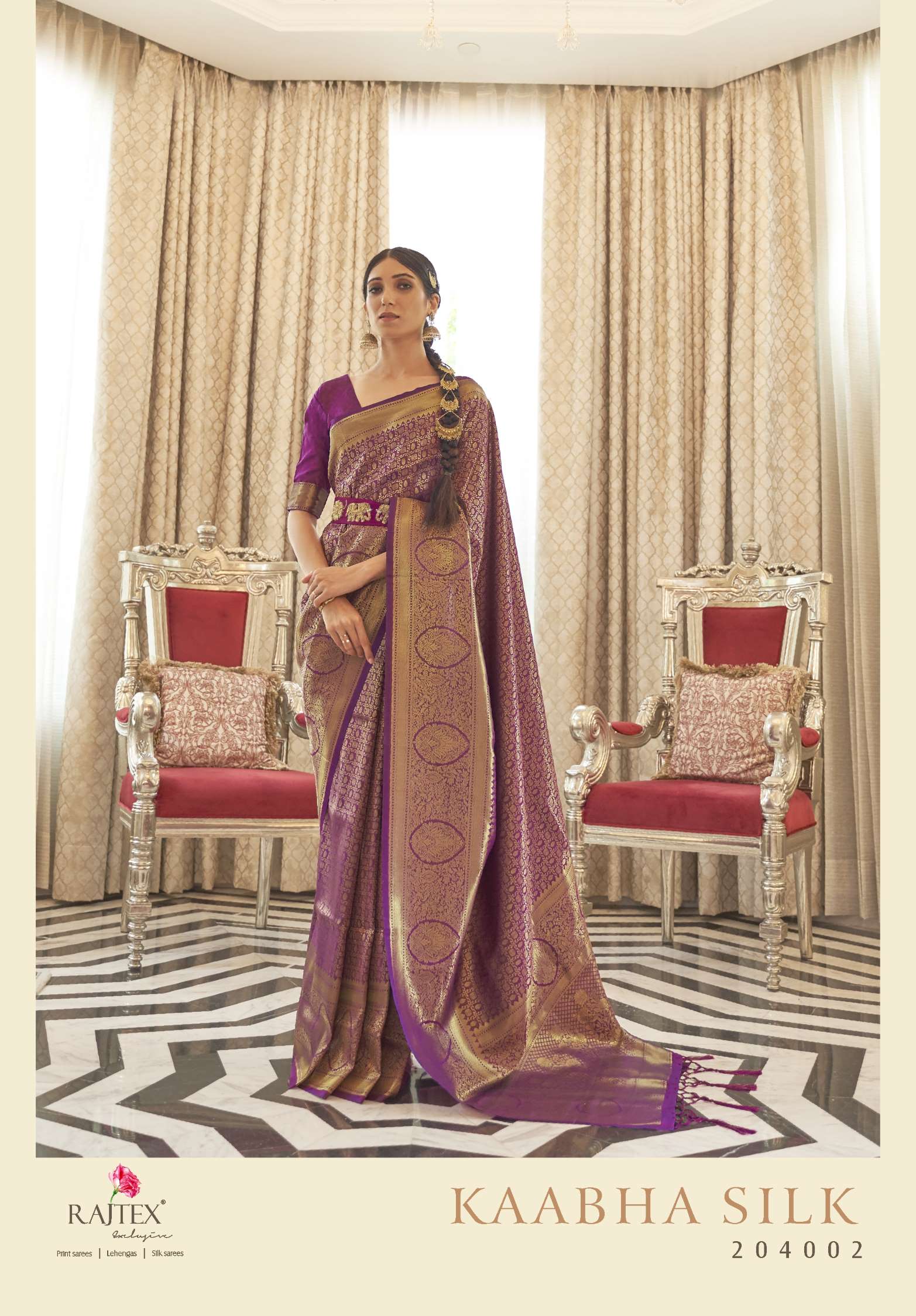 Rajtx Kaabha Handloom Weaving Silk Saree