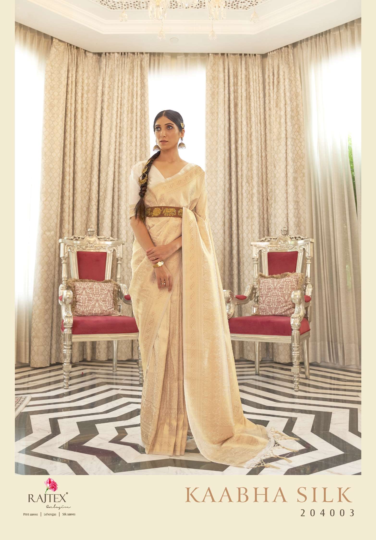 Rajtx Kaabha Handloom Weaving Silk Saree