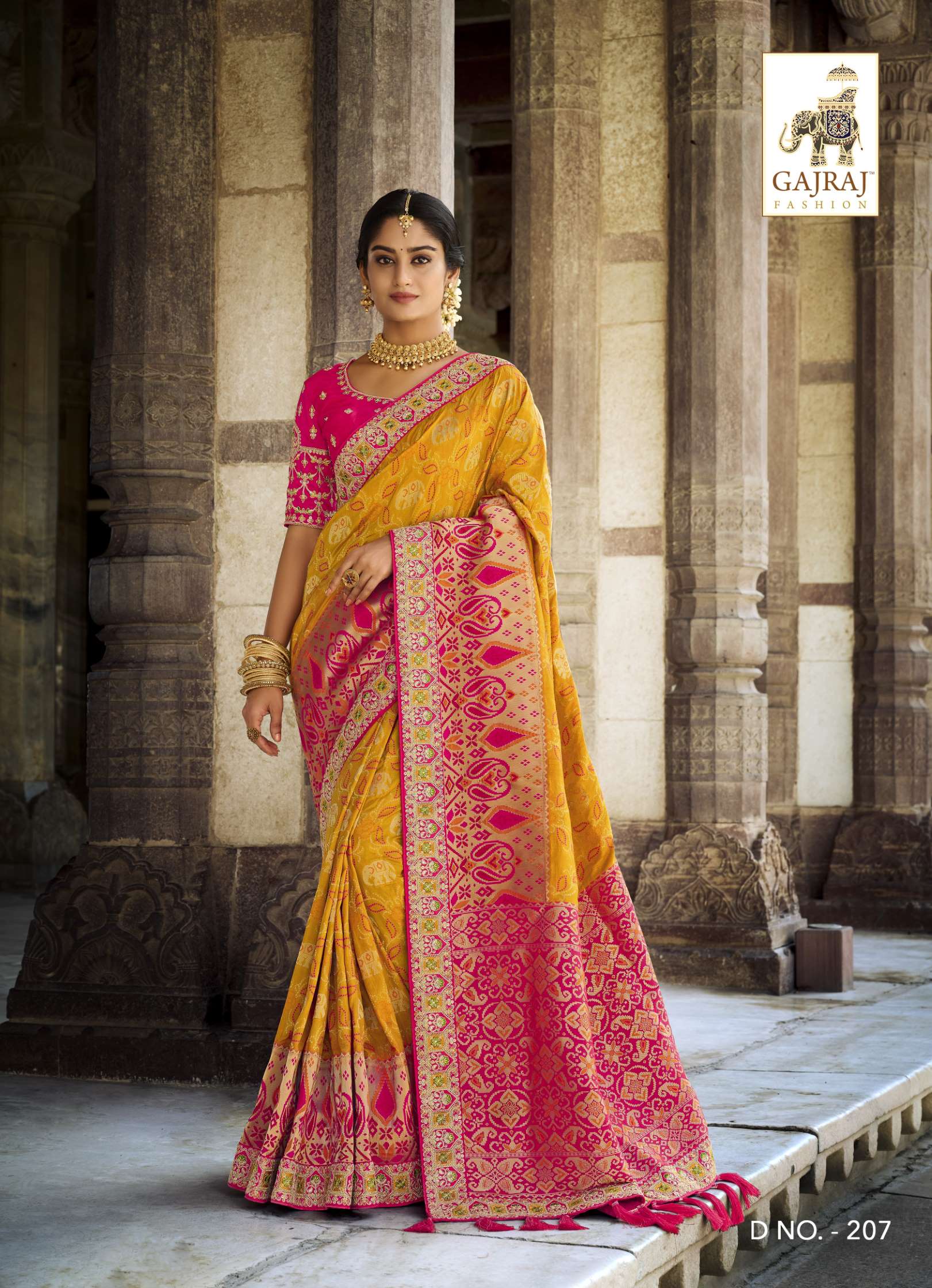 Sumshy Wedding Wear Embroidery Dola Silk Latest Saree