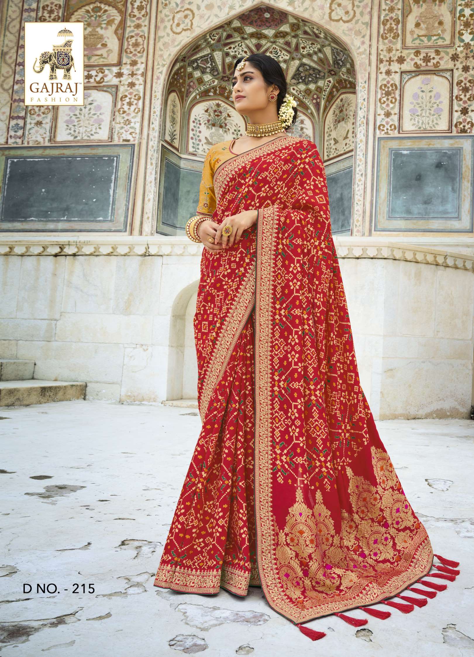 Sumshy Wedding Wear Embroidery Dola Silk Latest Saree