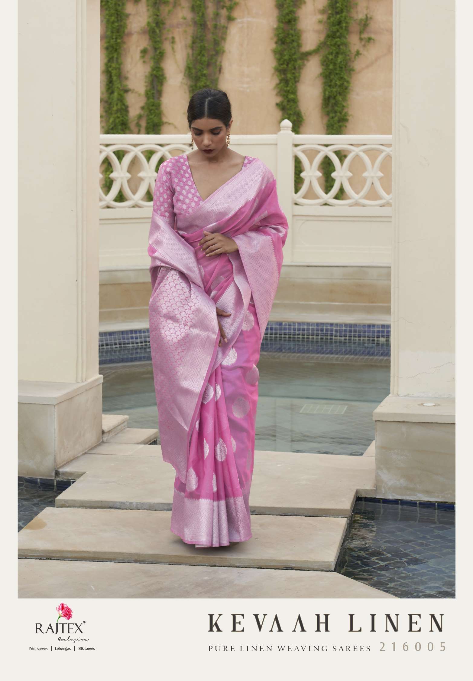 Rajtex Kevaah Pure Linen Weaving Silk Saree