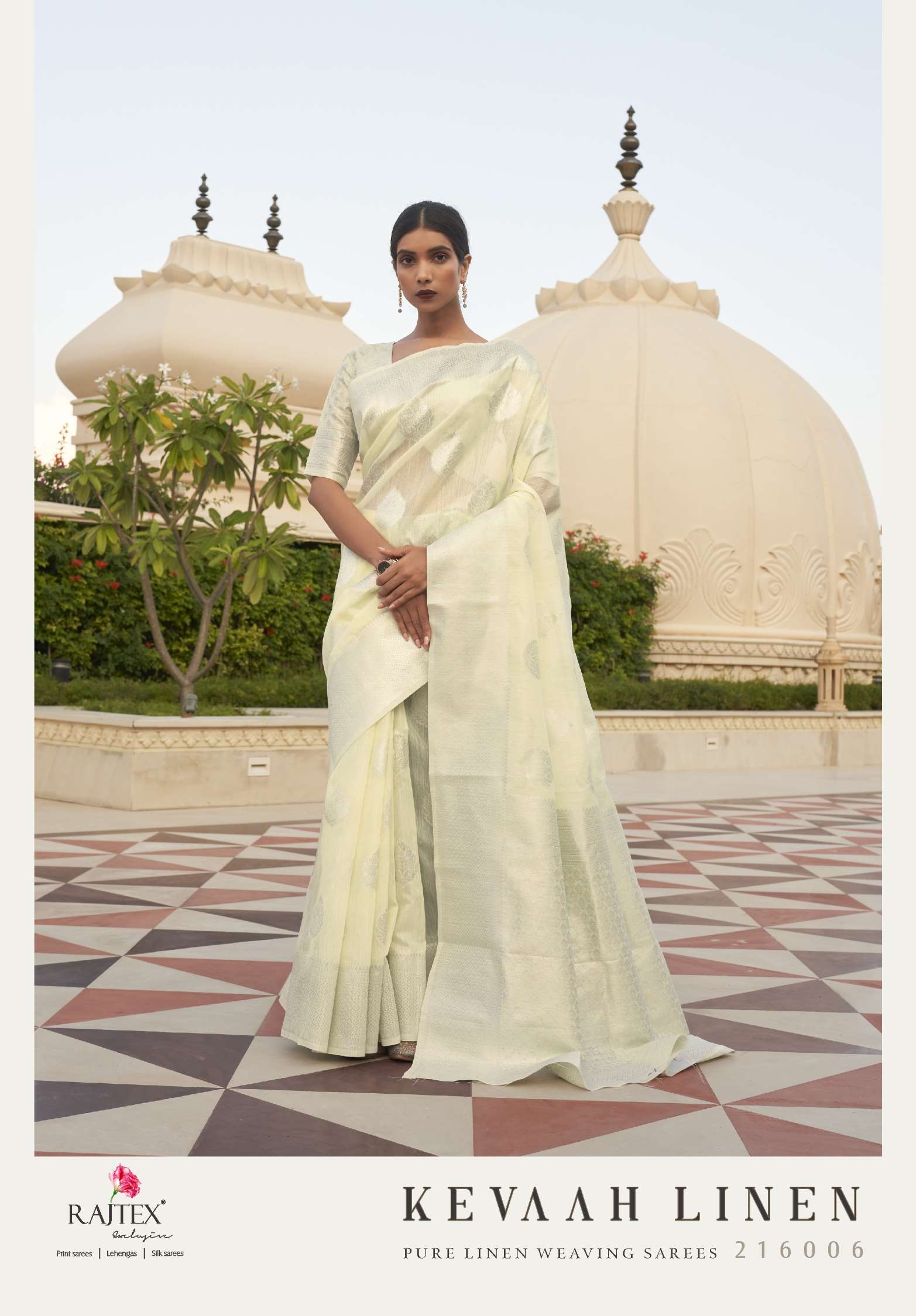 Rajtex Kevaah Pure Linen Weaving Silk Saree