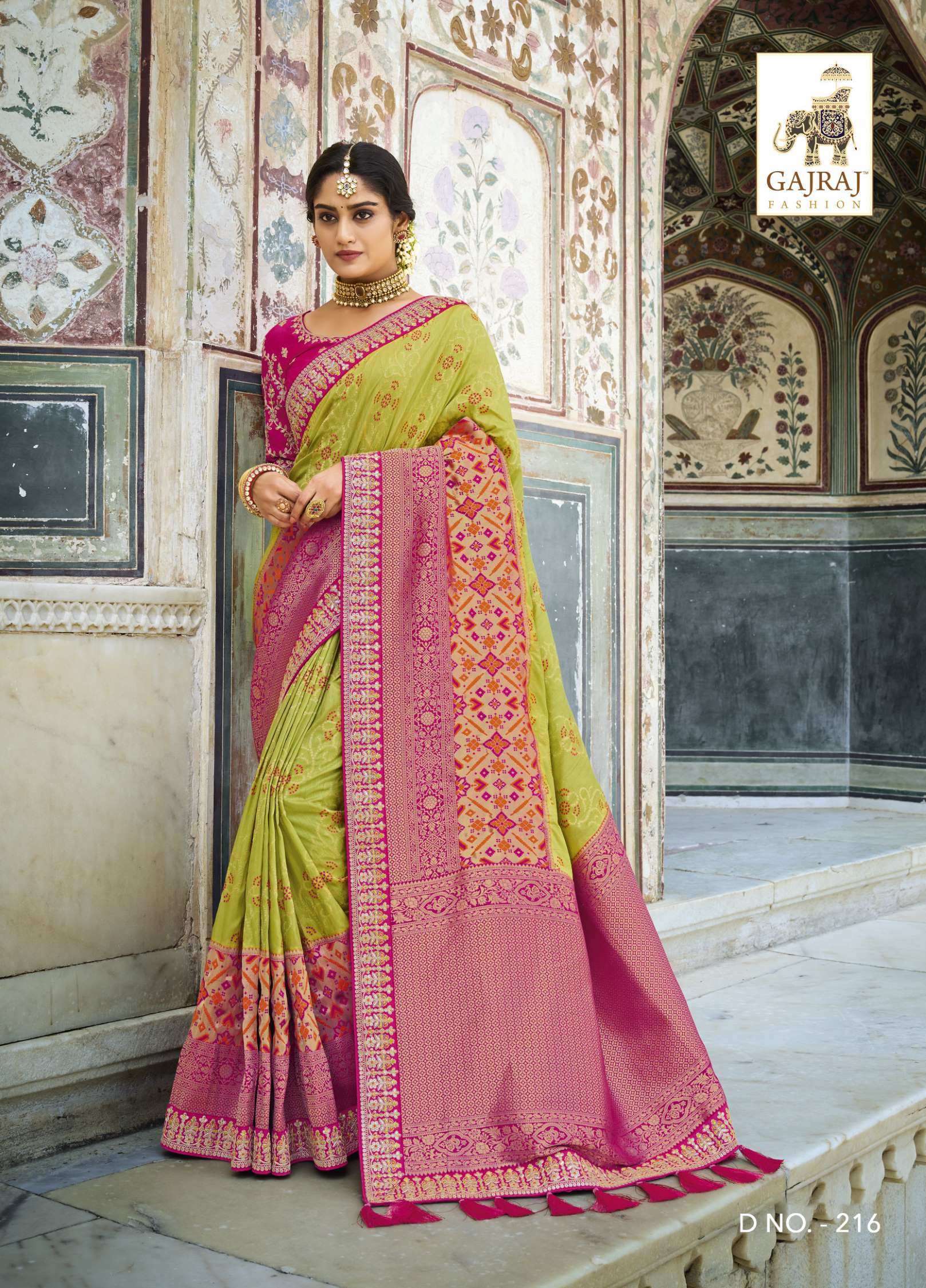 Sumshy Wedding Wear Embroidery Dola Silk Latest Saree