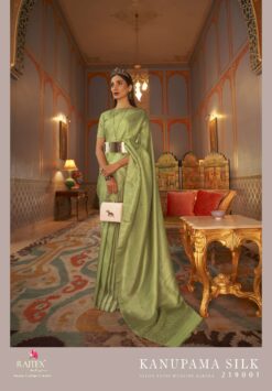 Rajtex kanupama Nylon Satin Zari Weaving Silk Sarees