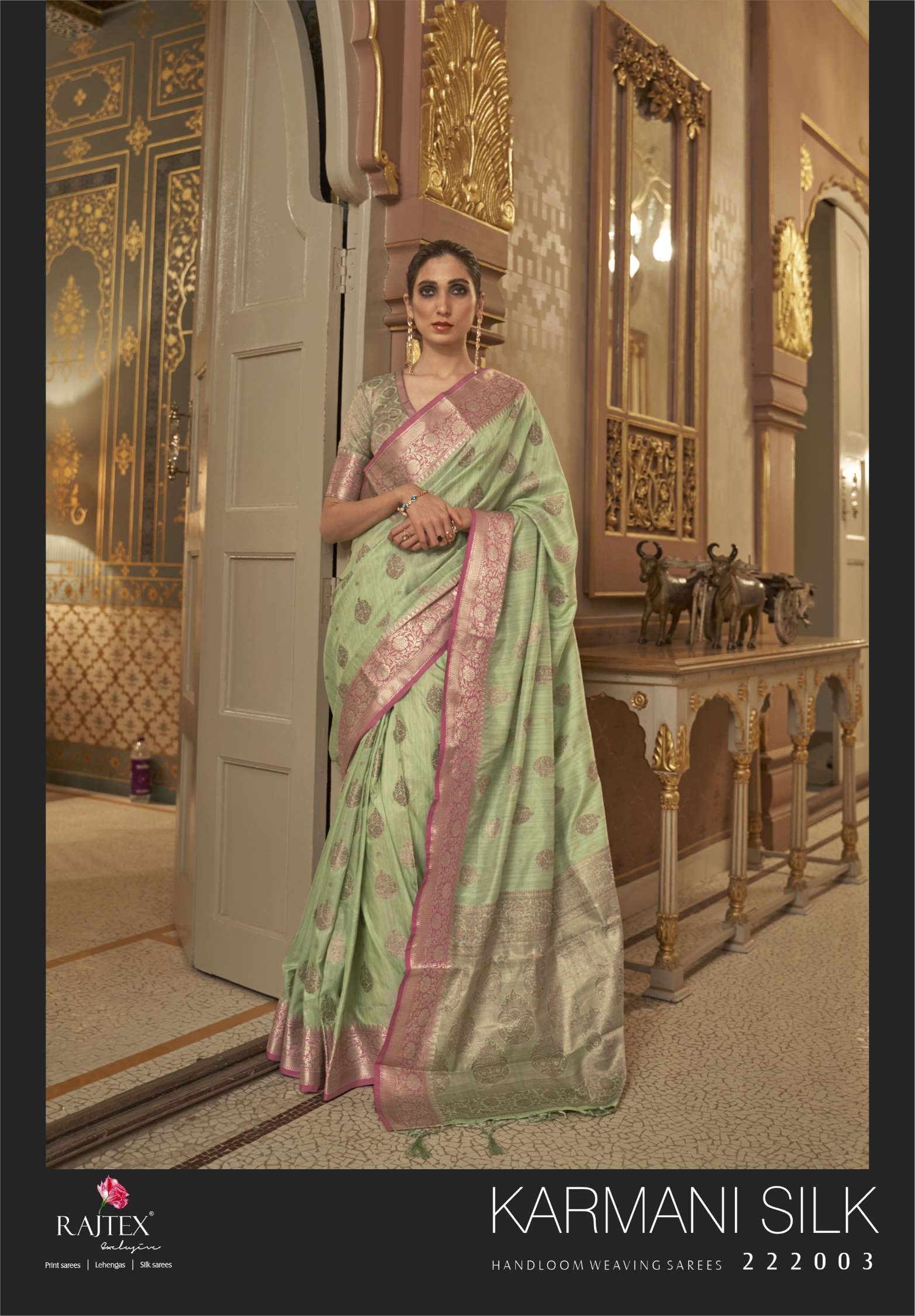 Rajtex Karmani Designer Handloom Weaving Silk Sarees