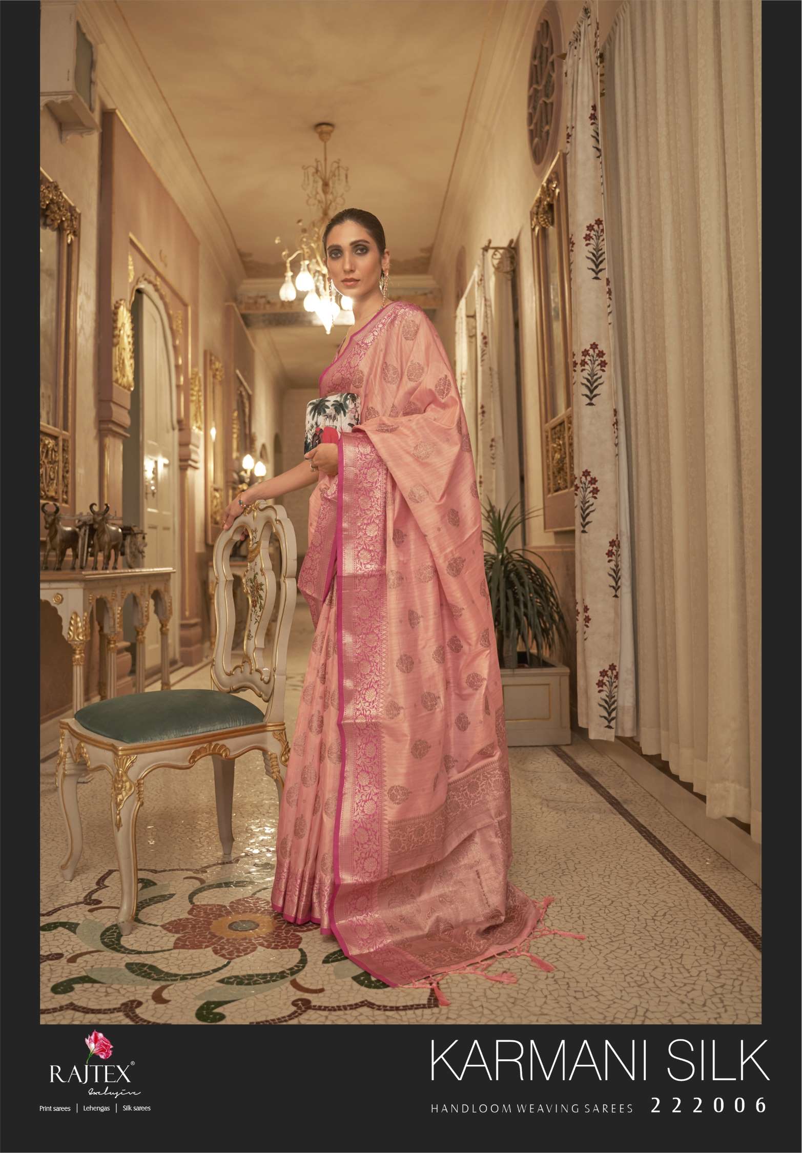 Rajtex Karmani Designer Handloom Weaving Silk Sarees