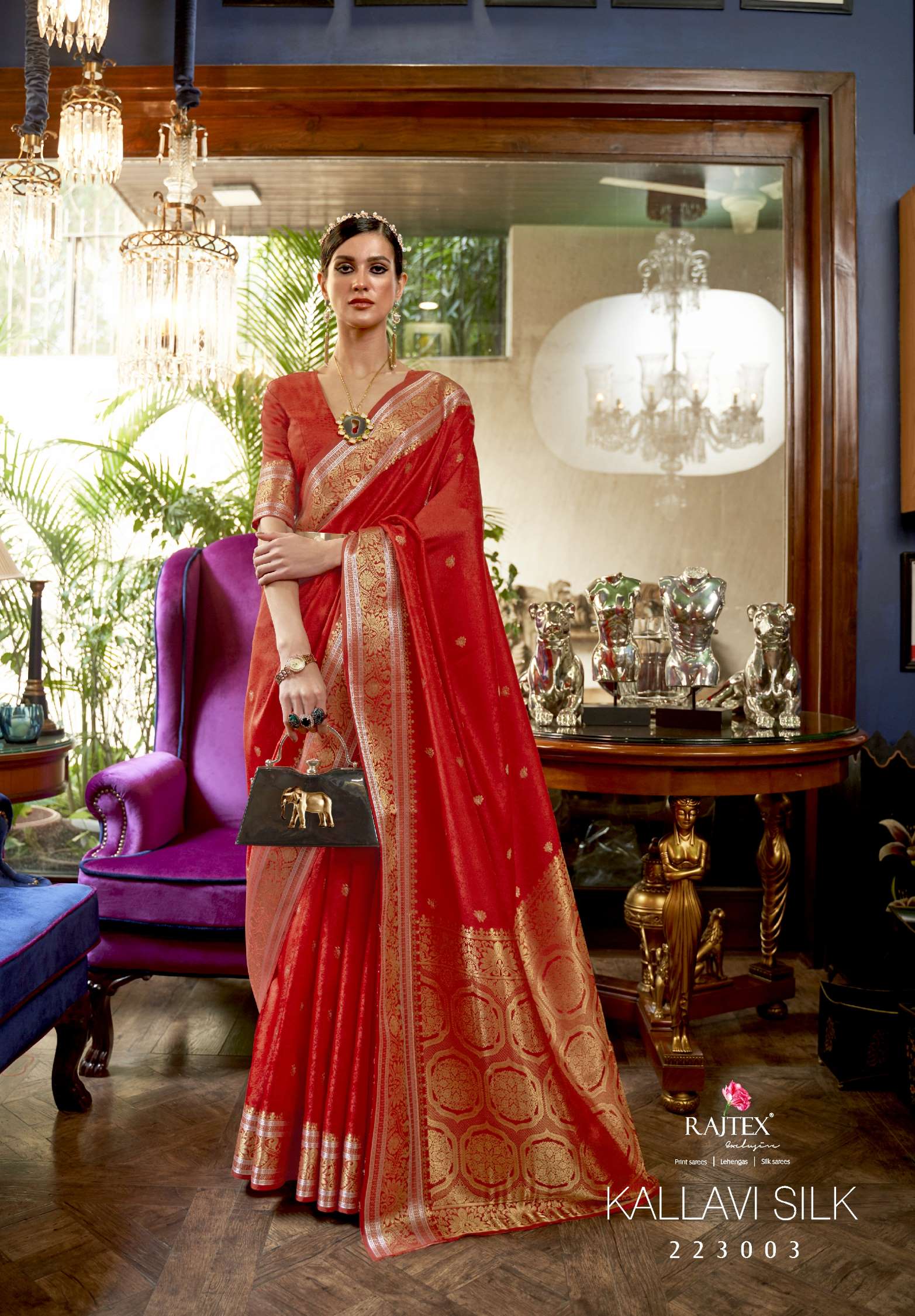 Rajtex Kallavi Ladies Handloom Zari Weaving Silk Sarees