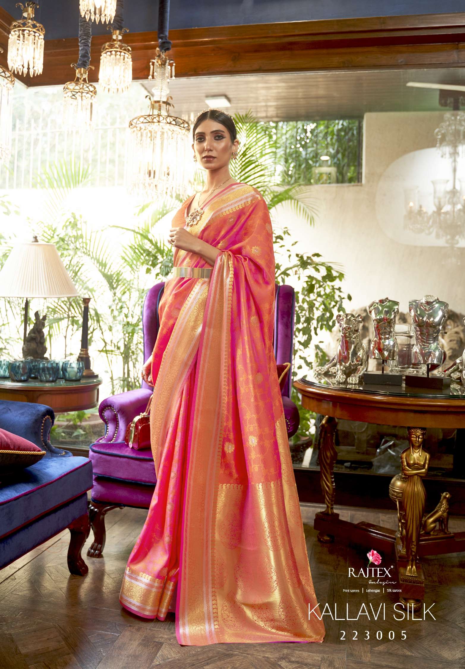 Rajtex Kallavi Ladies Handloom Zari Weaving Silk Sarees