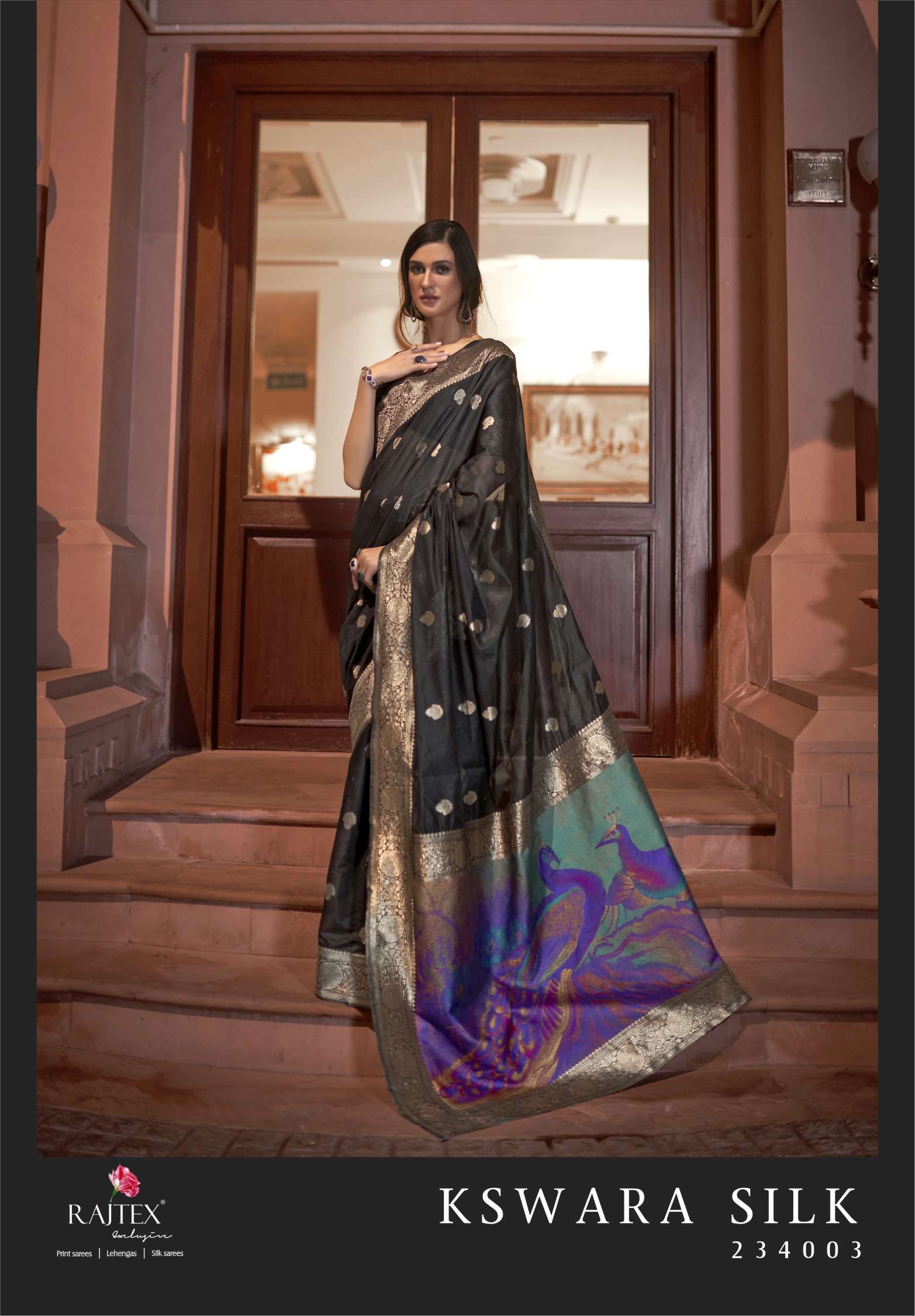 Rajtex Kswara Modal Handloom Zari Weaving Silk Sarees