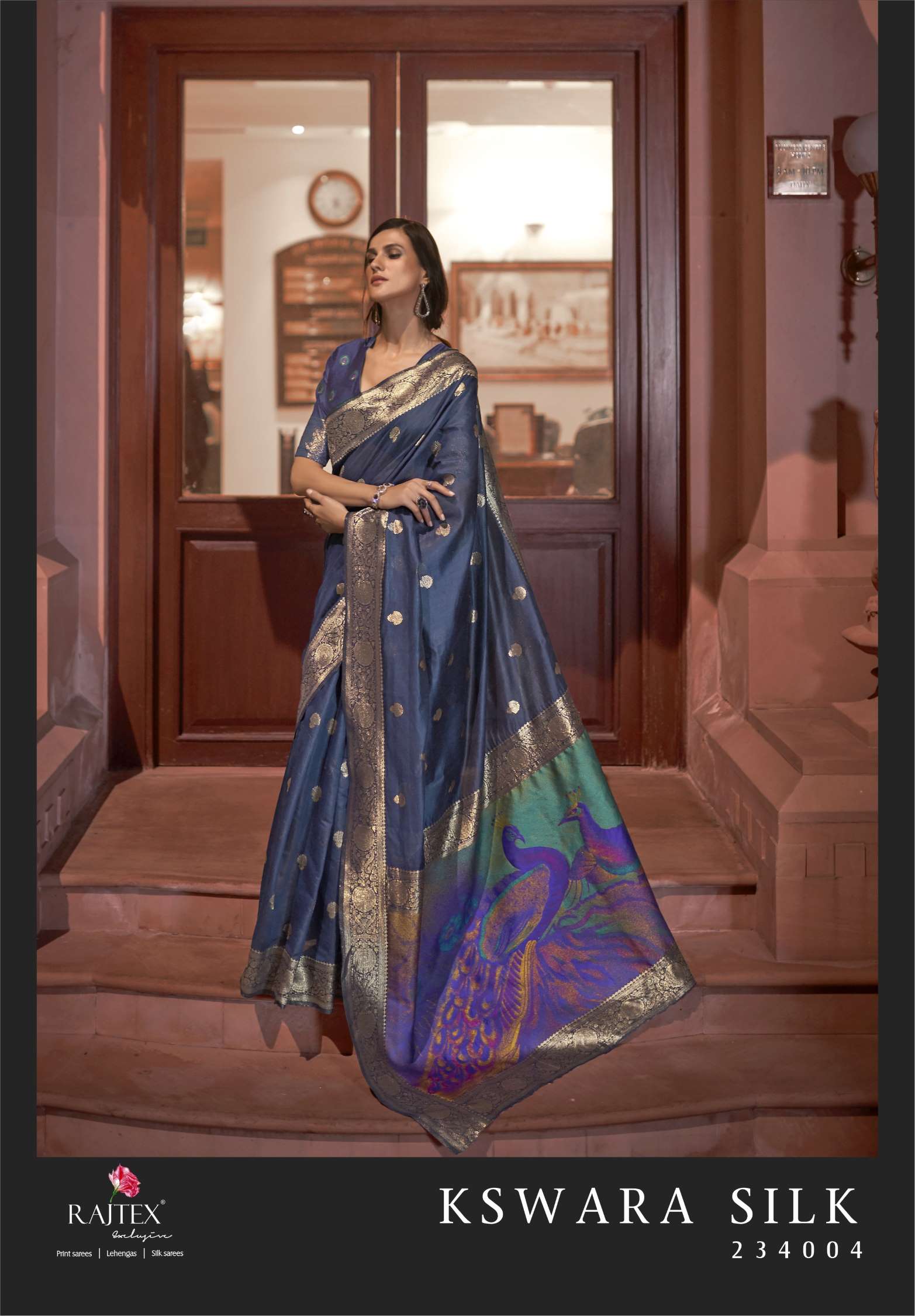 Rajtex Kswara Modal Handloom Zari Weaving Silk Sarees