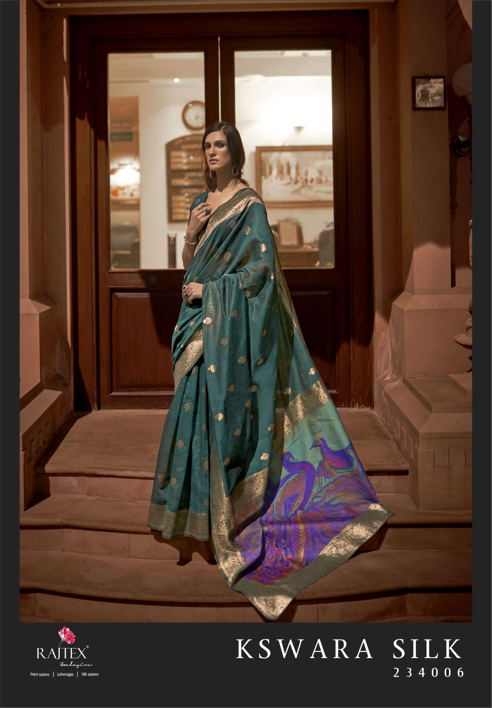 Rajtex Kswara Modal Handloom Zari Weaving Silk Sarees