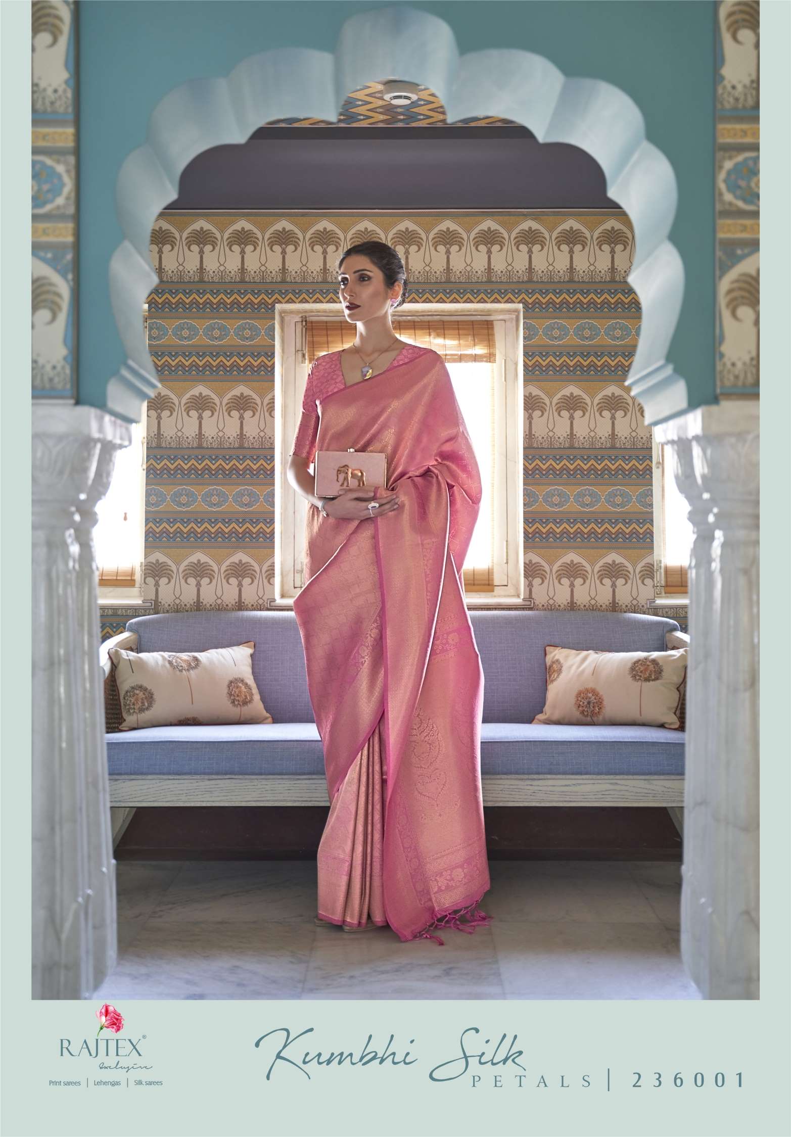 Rajtex Kumbhi Handloom Zari Weaving Silk Sarees