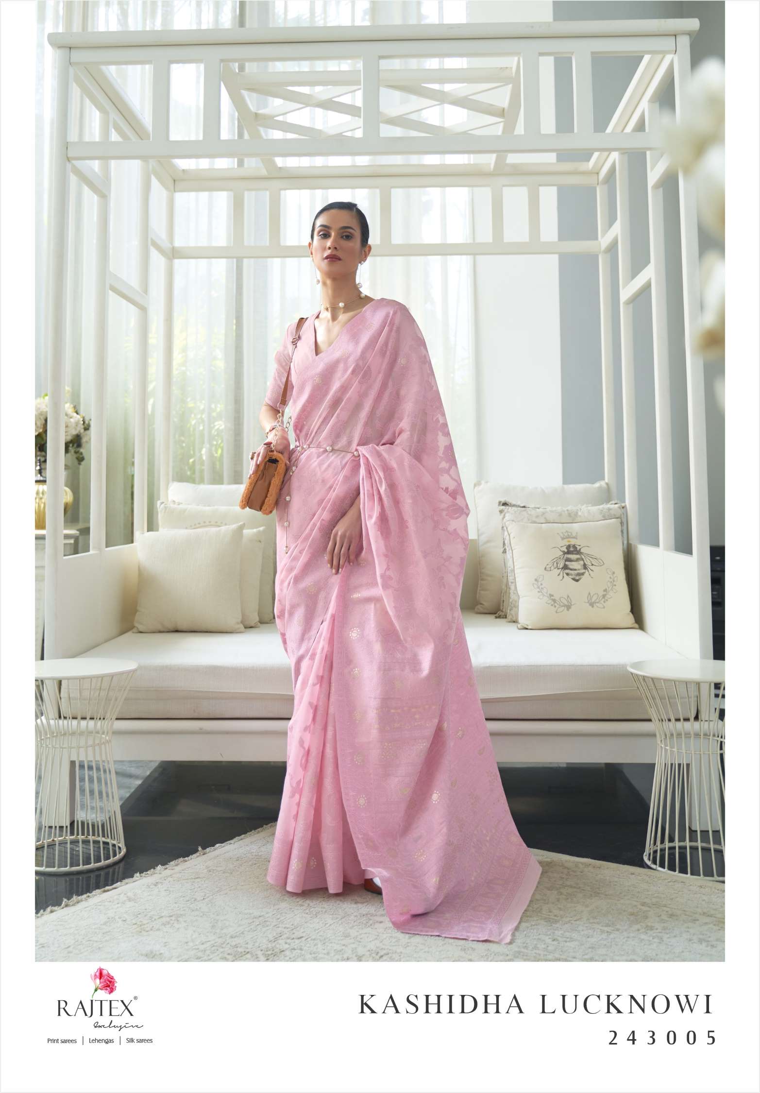 Rajtex Kashidha Chickankari Lucknowi Weaving Silk Sarees