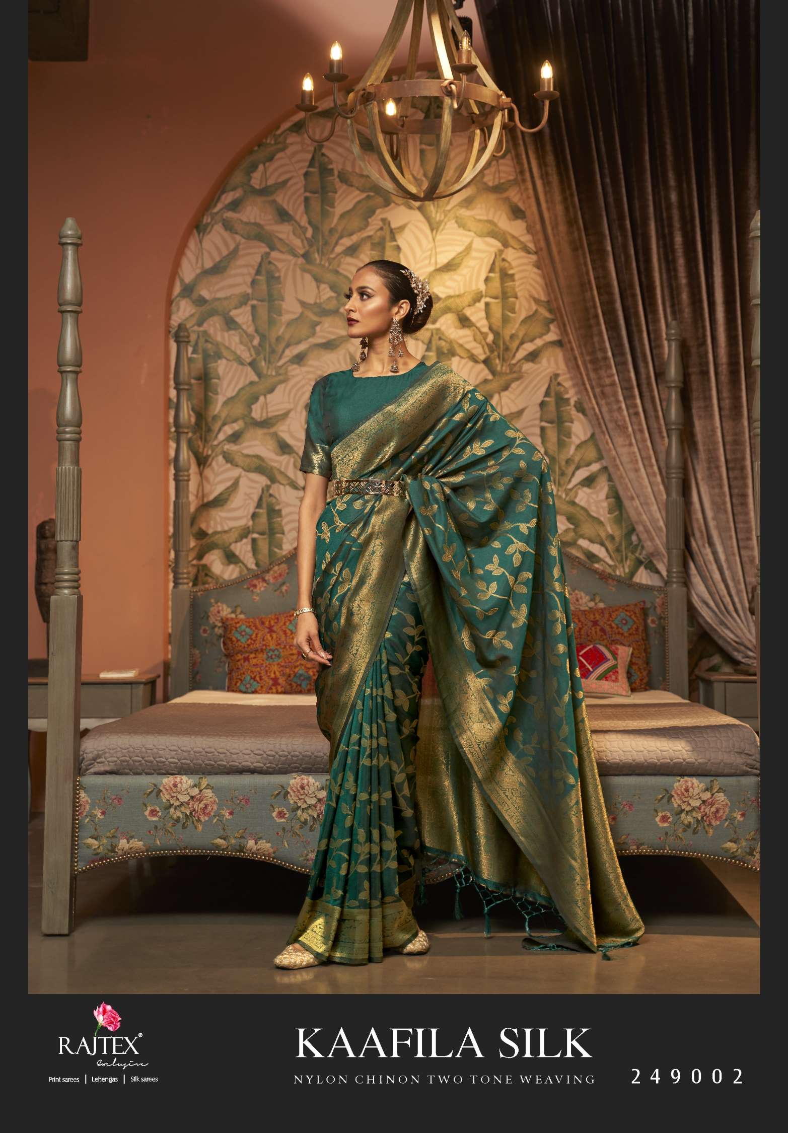 Rajtex Kaafila Nylon Chinon Two Tone Weaving Silk Sarees
