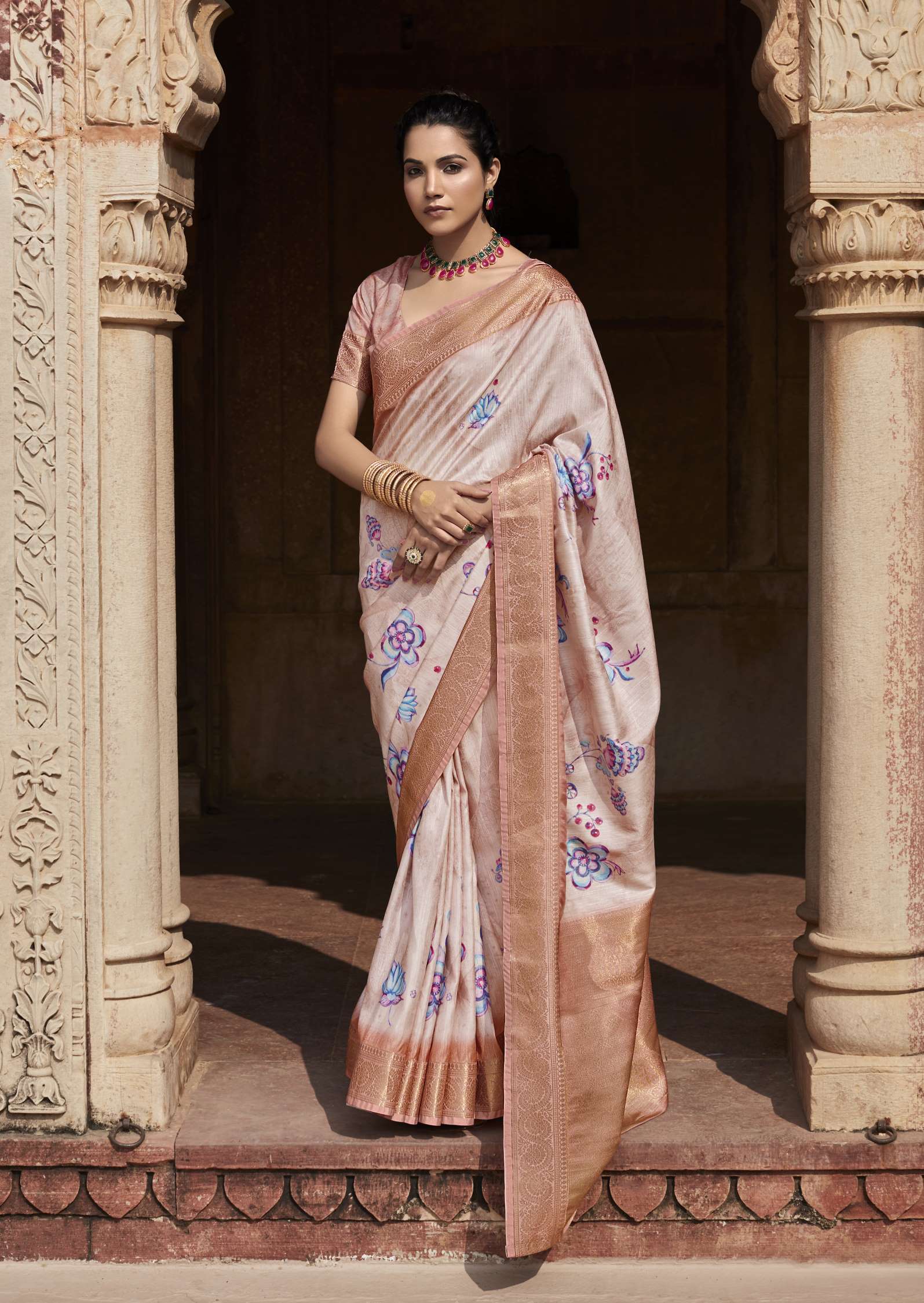 Rajpath Kavya Wedding Wear Jacquard Handloom Silk Saree